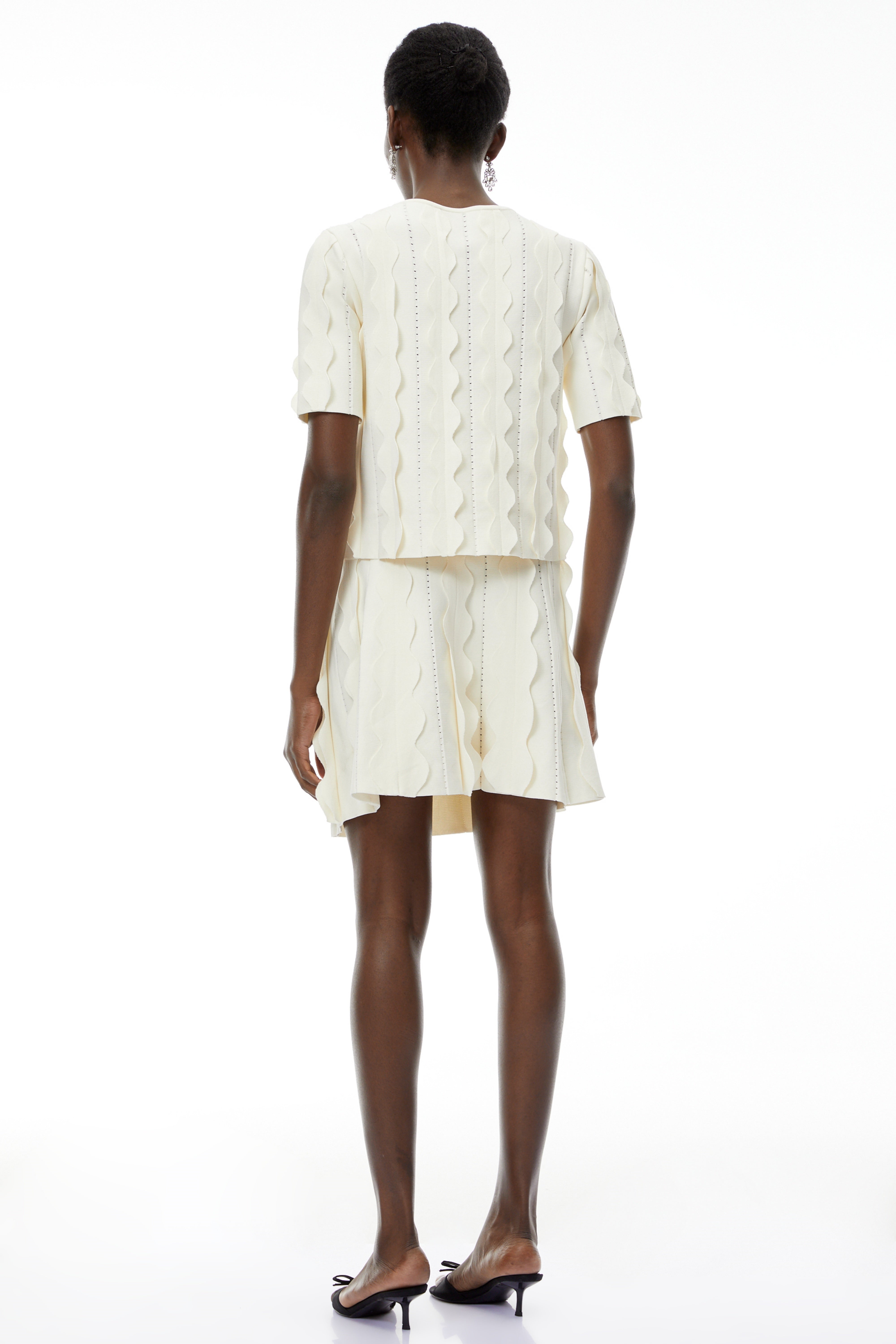 Ásdís White Beaded Blouse & Skirt Set (Final Sale)