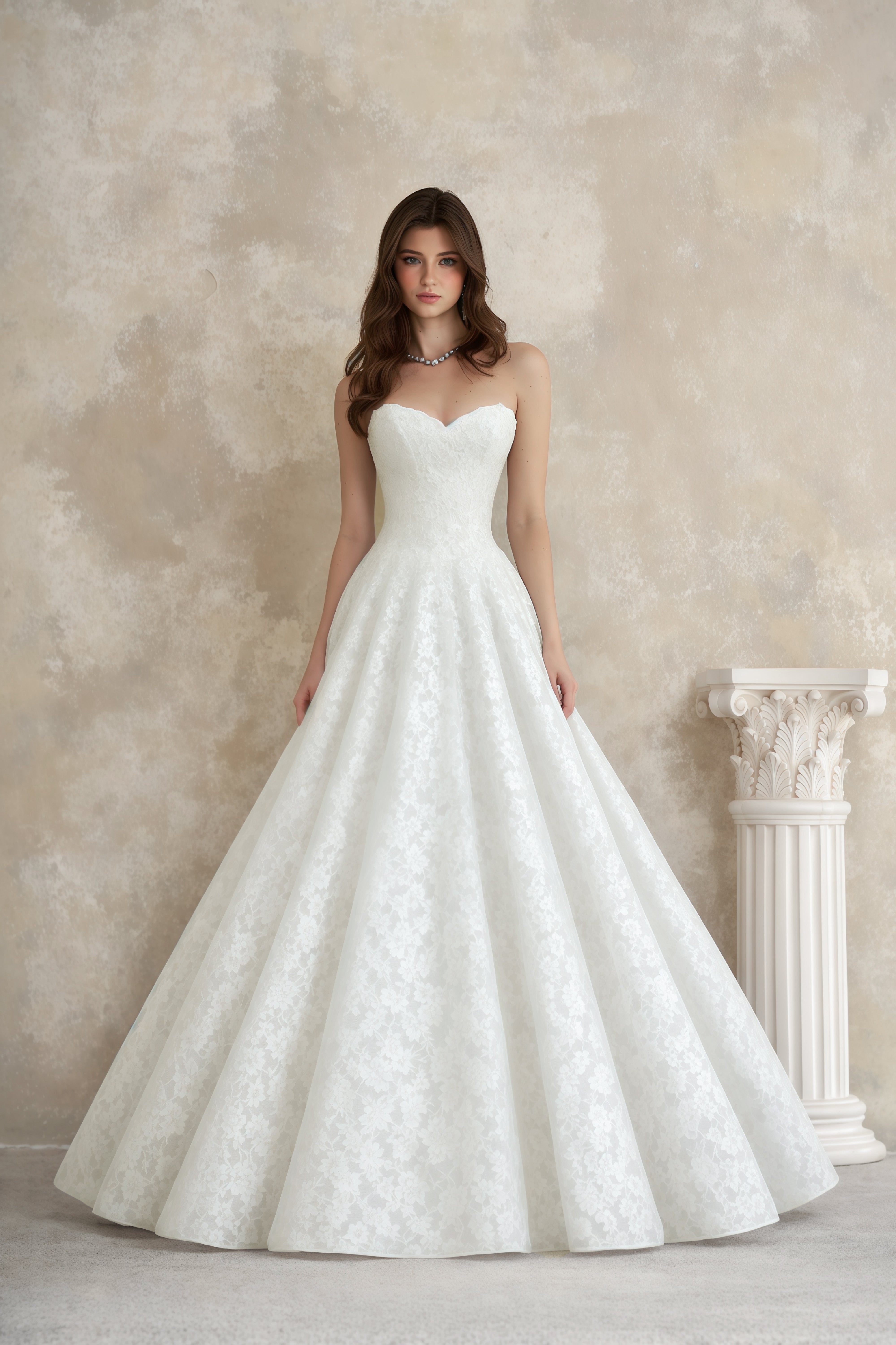 Aulera White Floral Lace Maxi Gown (Final Sale-US Only)