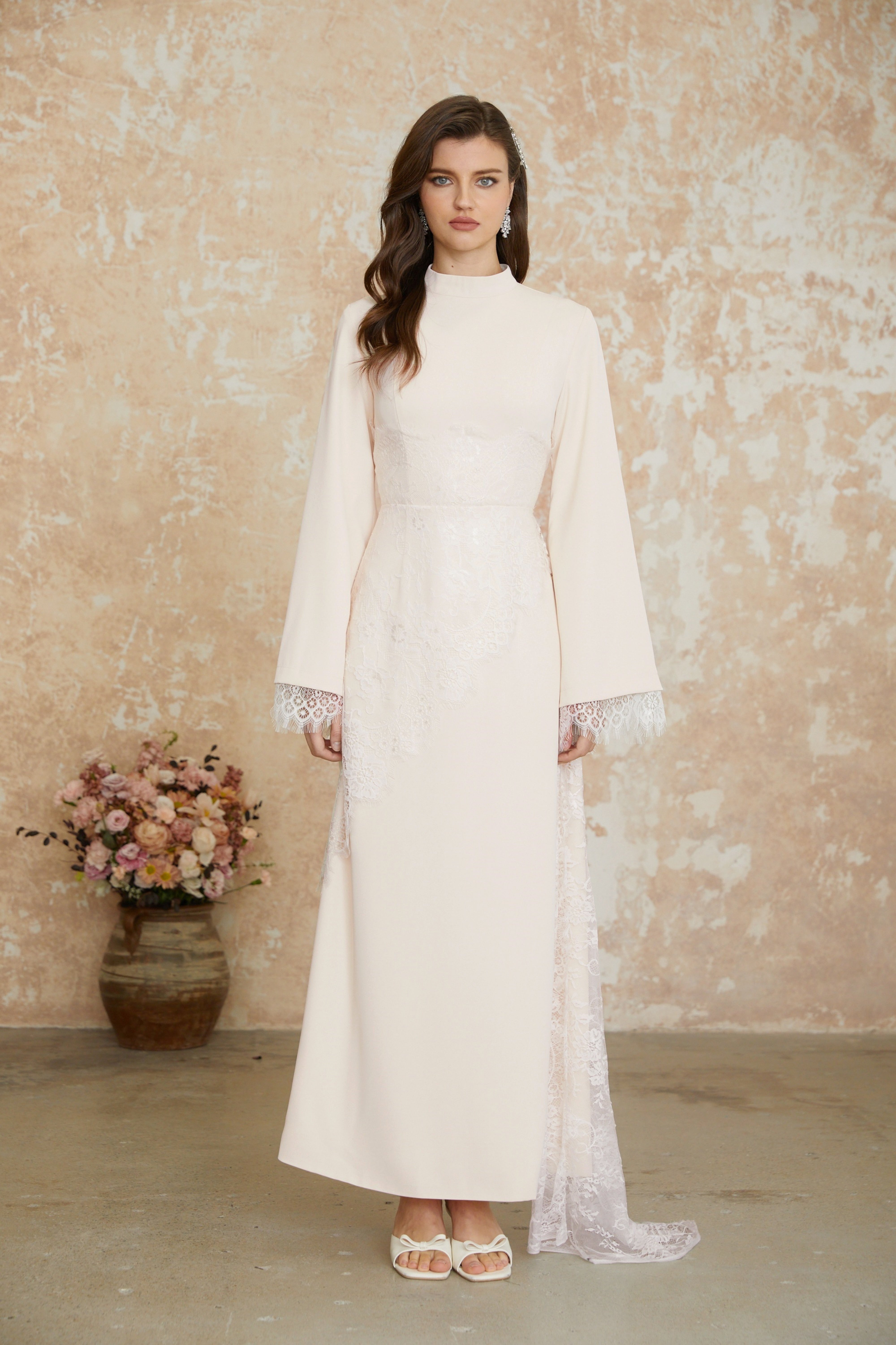 Aurora White Floral Lace Maxi Dress (Final Sale-US Only)