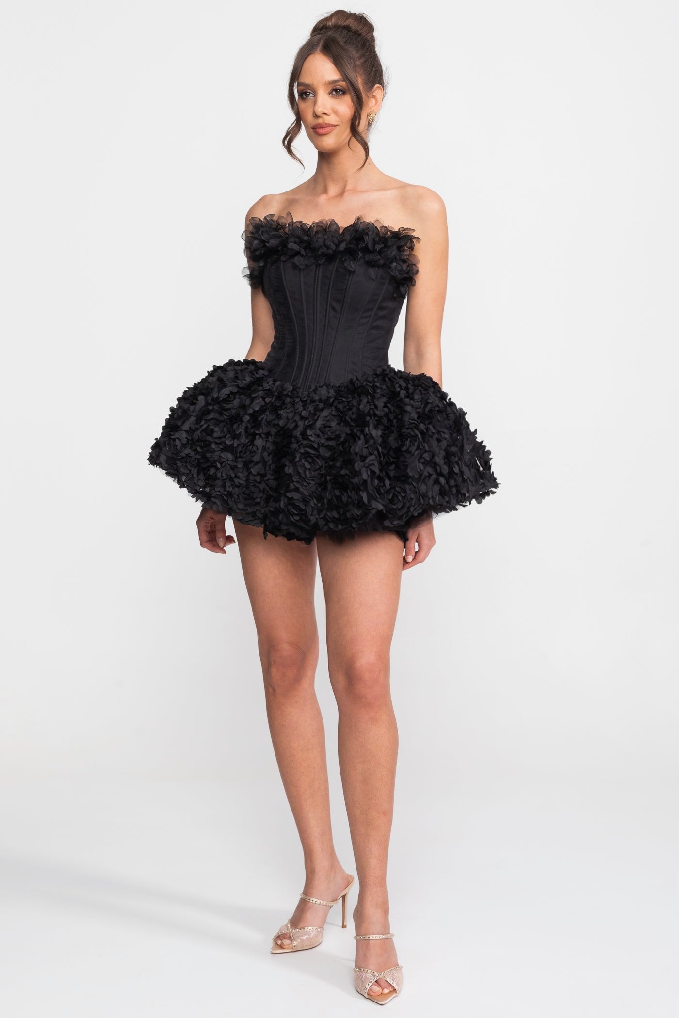 black strapless corset mini dress Short Formal Strapless Corset Fitted Keyhole Dress – The Dress Outlet