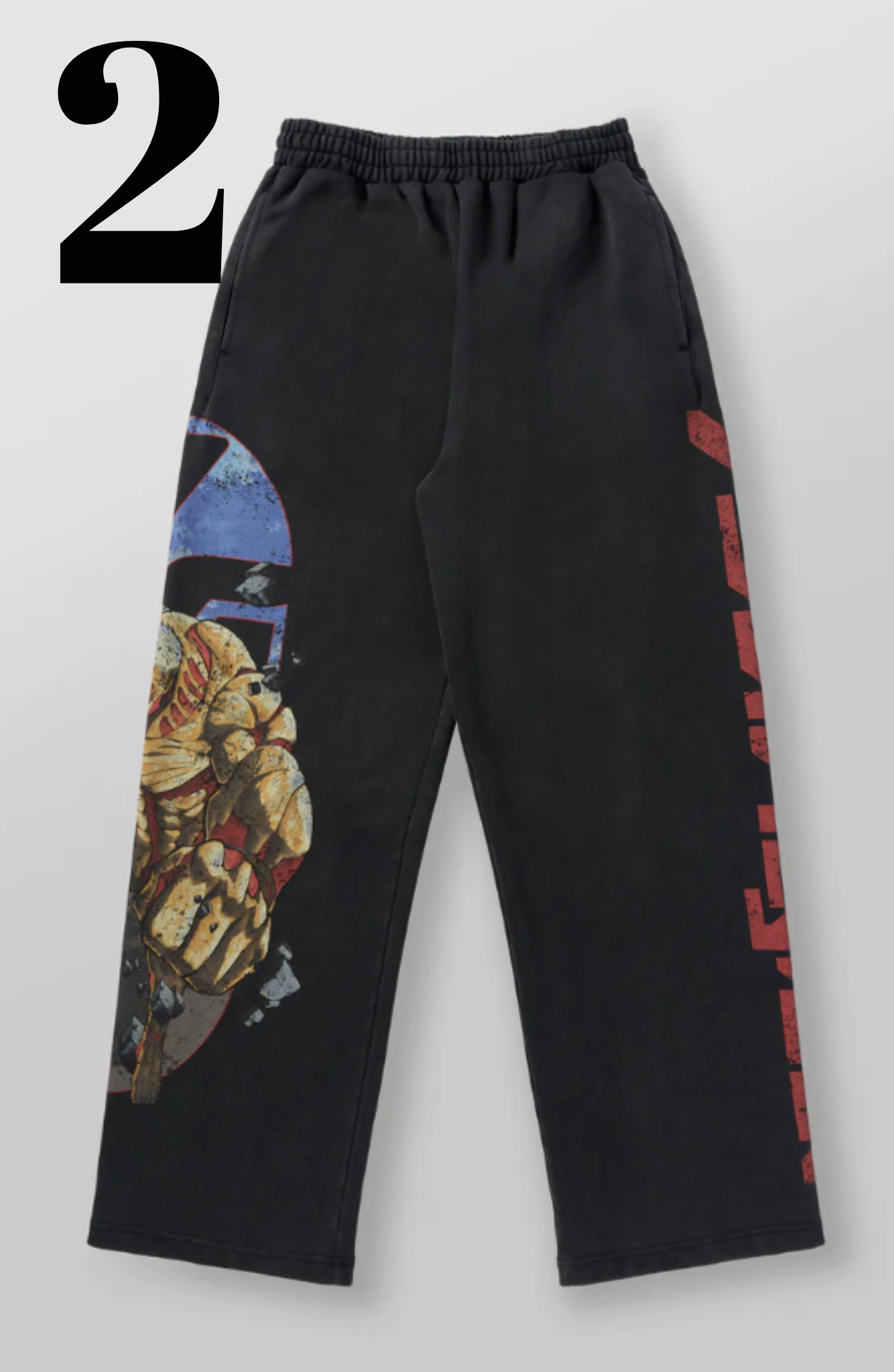 LOUISE 2128 - AOT x YLA Baggy Joggers Pants - Black