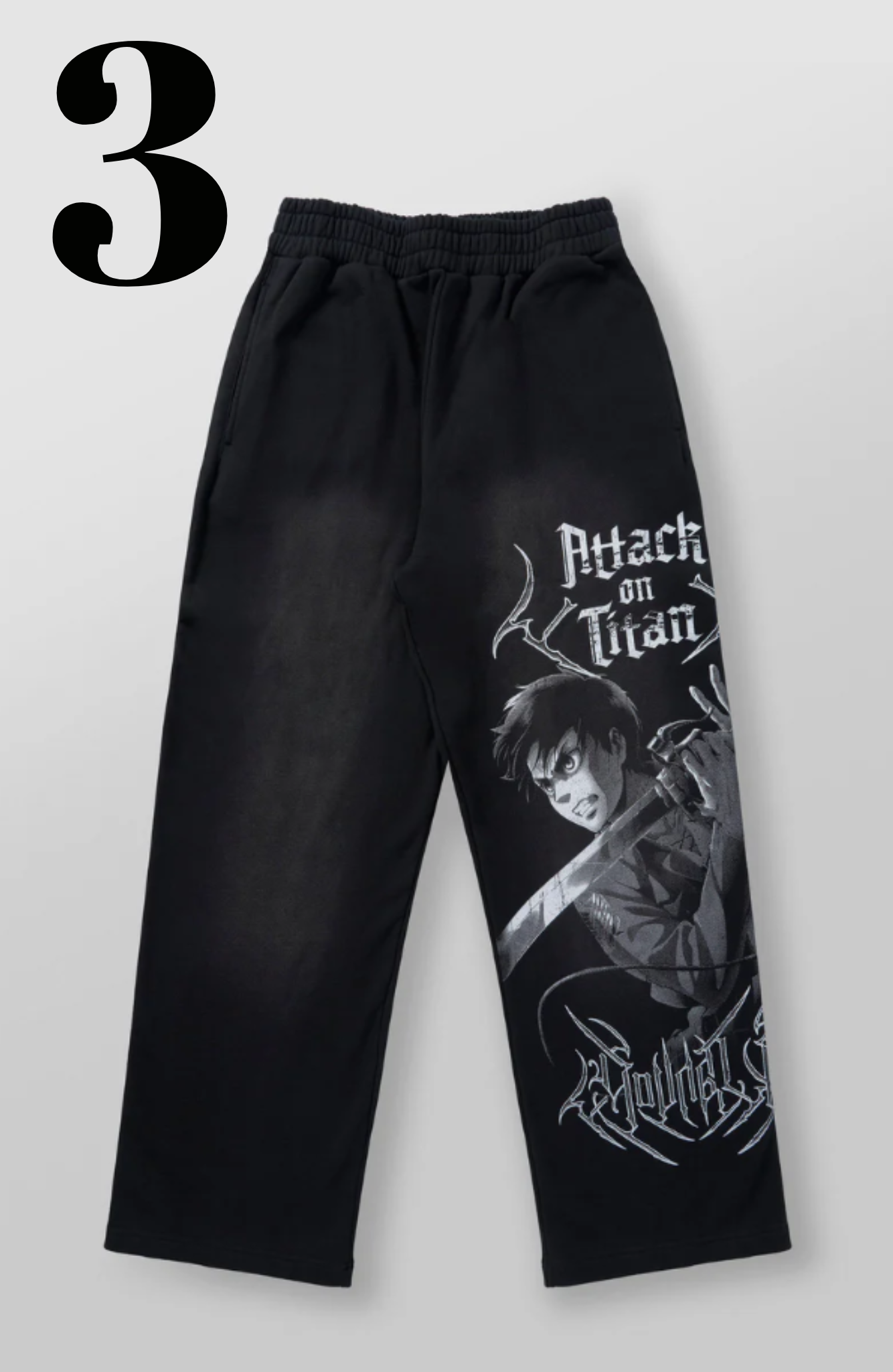 LOUISE 2128 - AOT x YLA Baggy Joggers Pants - Black