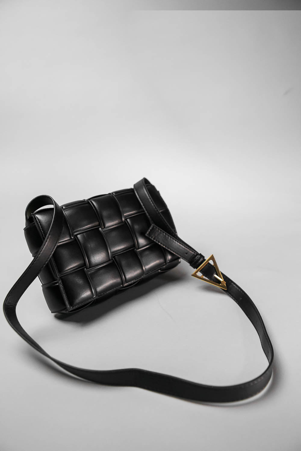 FIDELIA  Geometrical bag with shoulder strap - Black