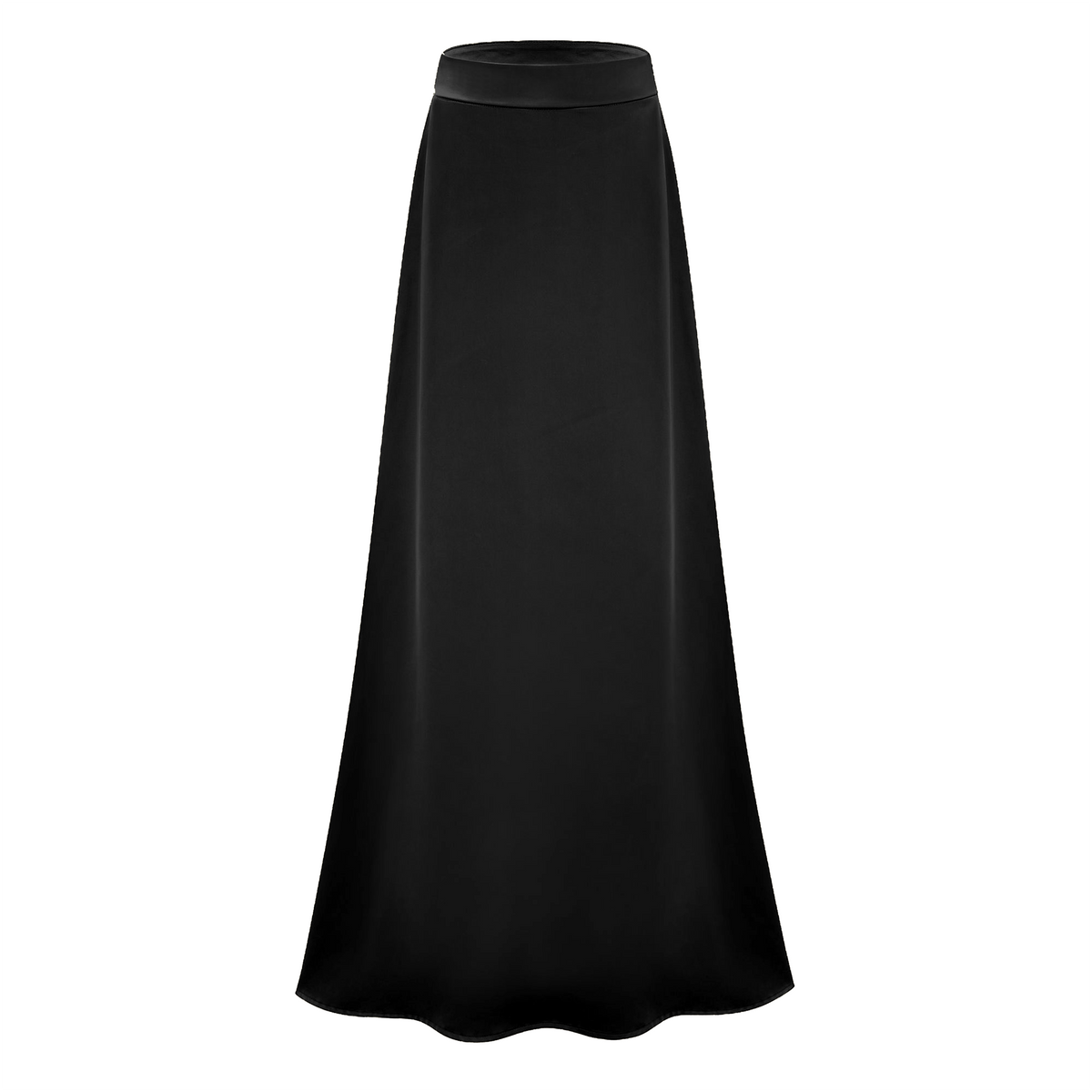borbála black fringed top & satin skirt set