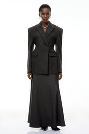 Caspian Grey Asymmetrical Oversize Blazer