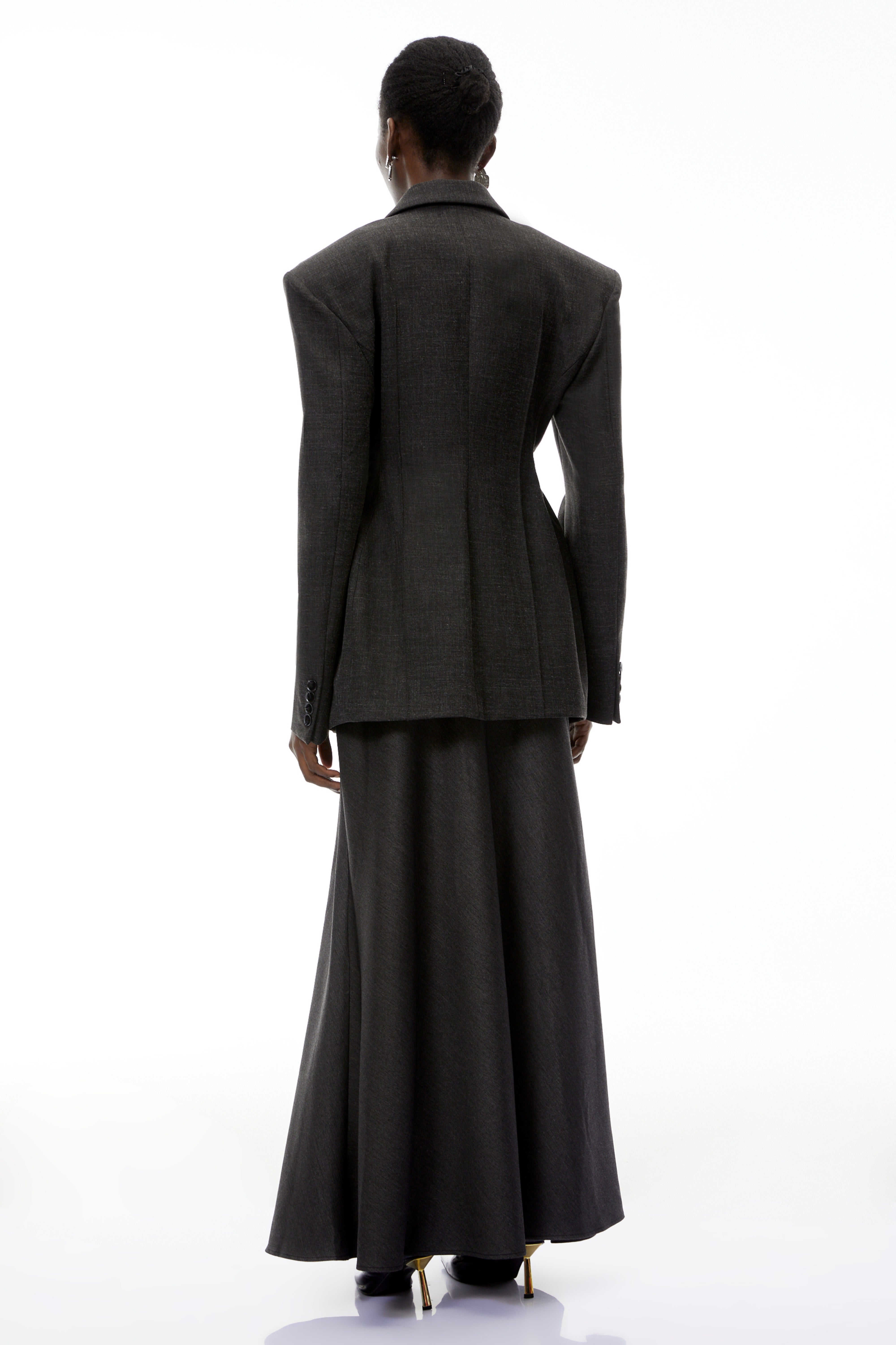 Caspian Grey Asymmetrical Oversize Blazer