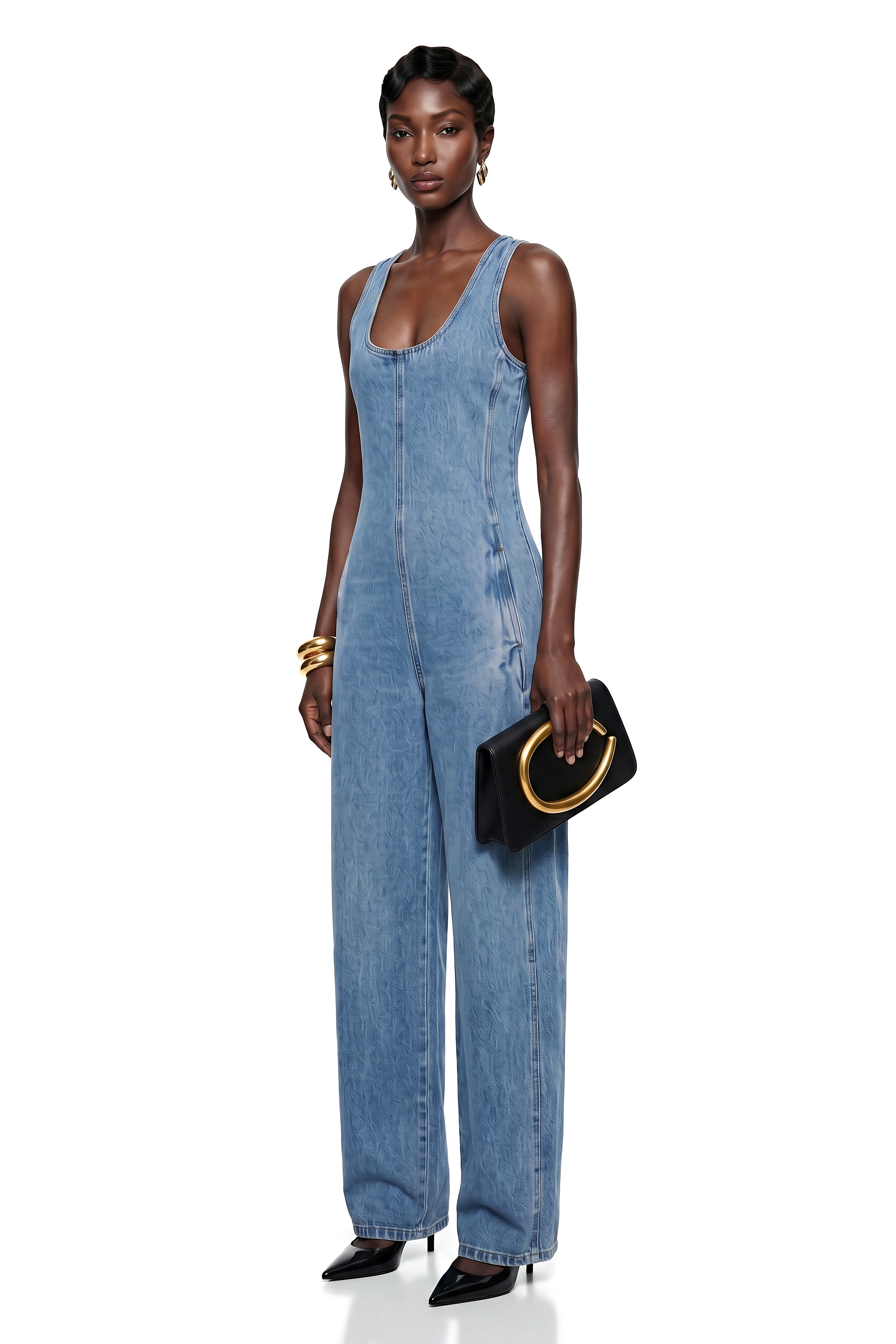 Chakame Blue Denim Overalls