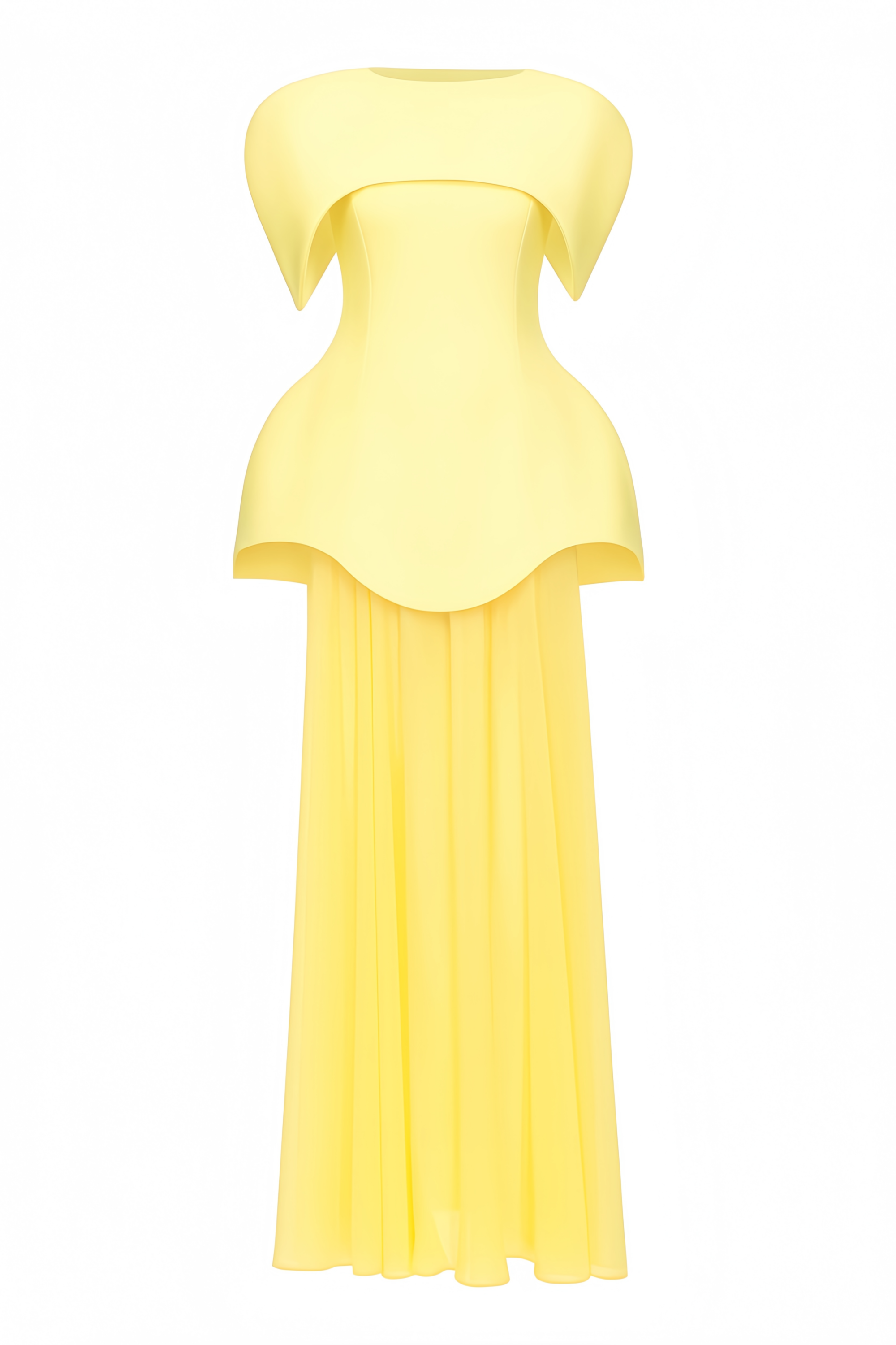 Auriane Layered Cape Sculptural Maxi Dress Set