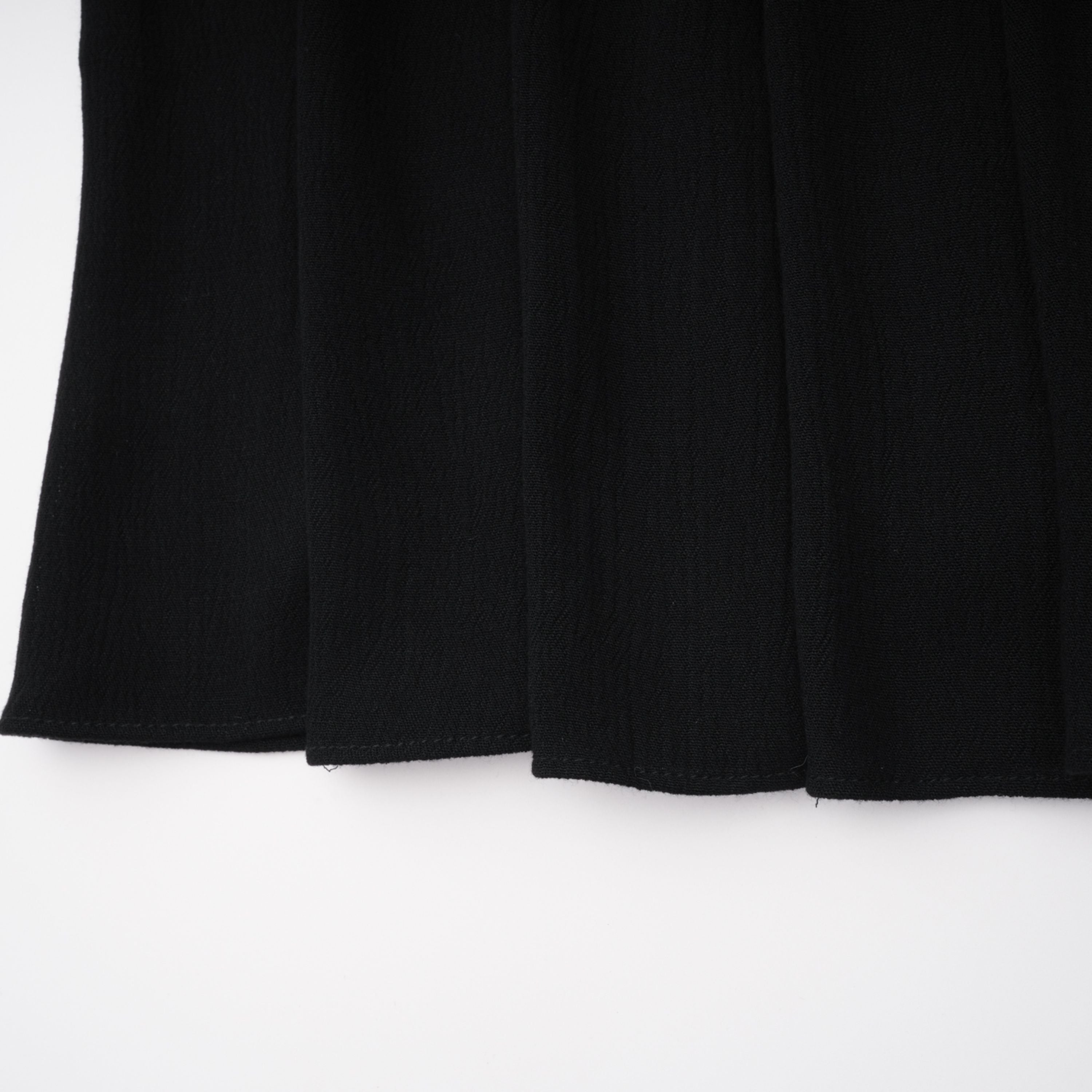 Chiara Black Lace Panel Pleated Midi Dress (Final Sale-US Only)