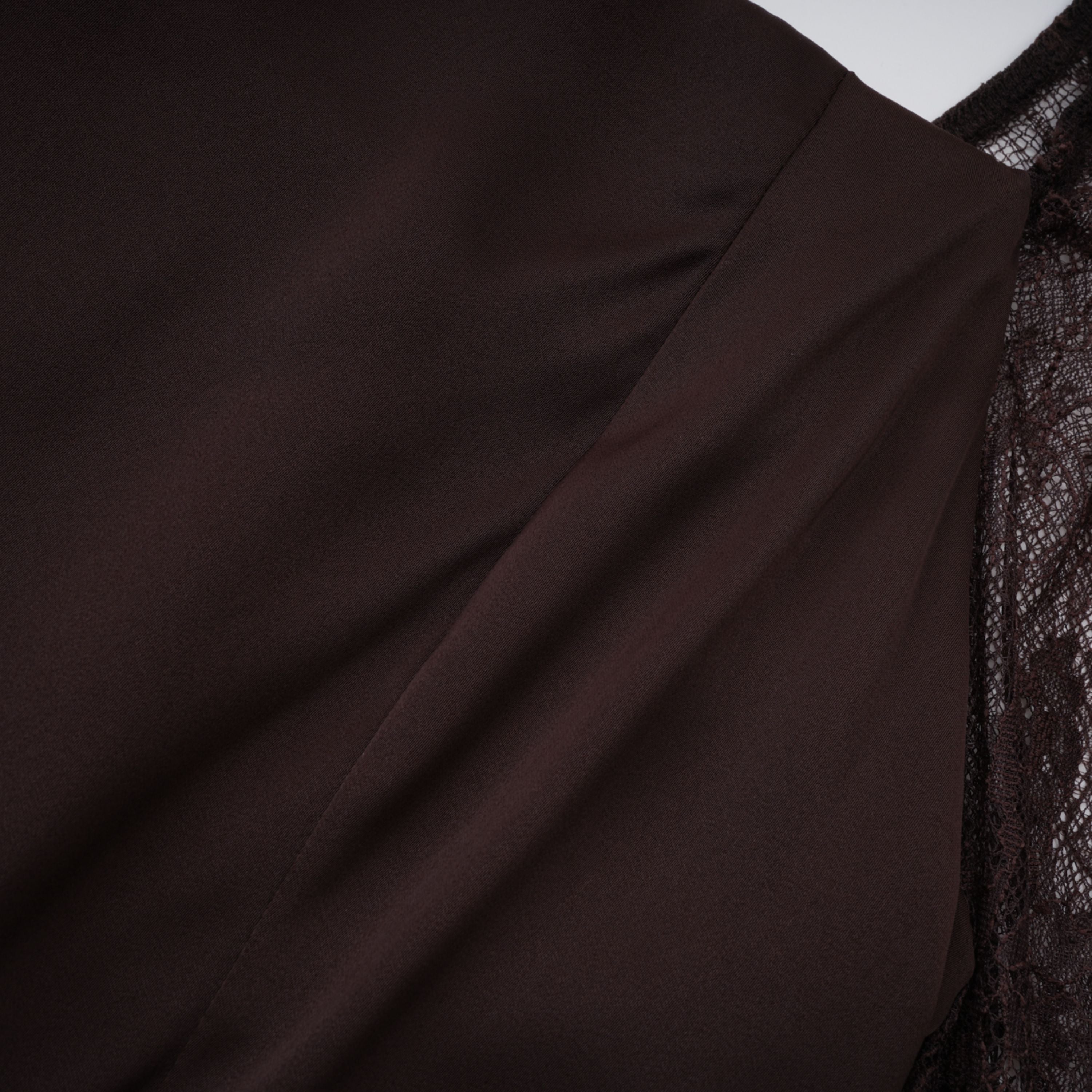 Christa Brown Floral Lace Maxi Dress with Cape