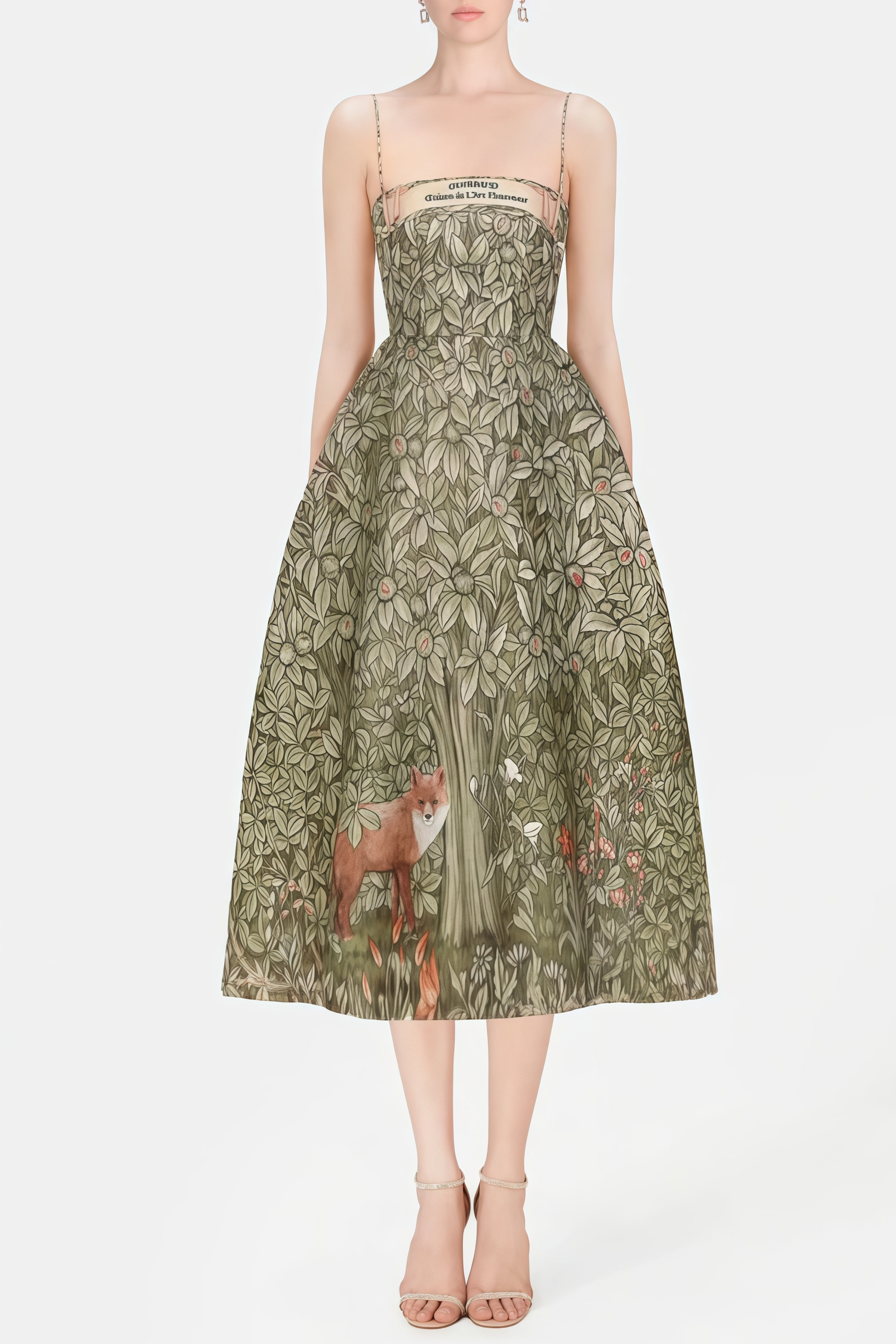 Claudia Green Jungle Print Midi Dress (Final Sale)