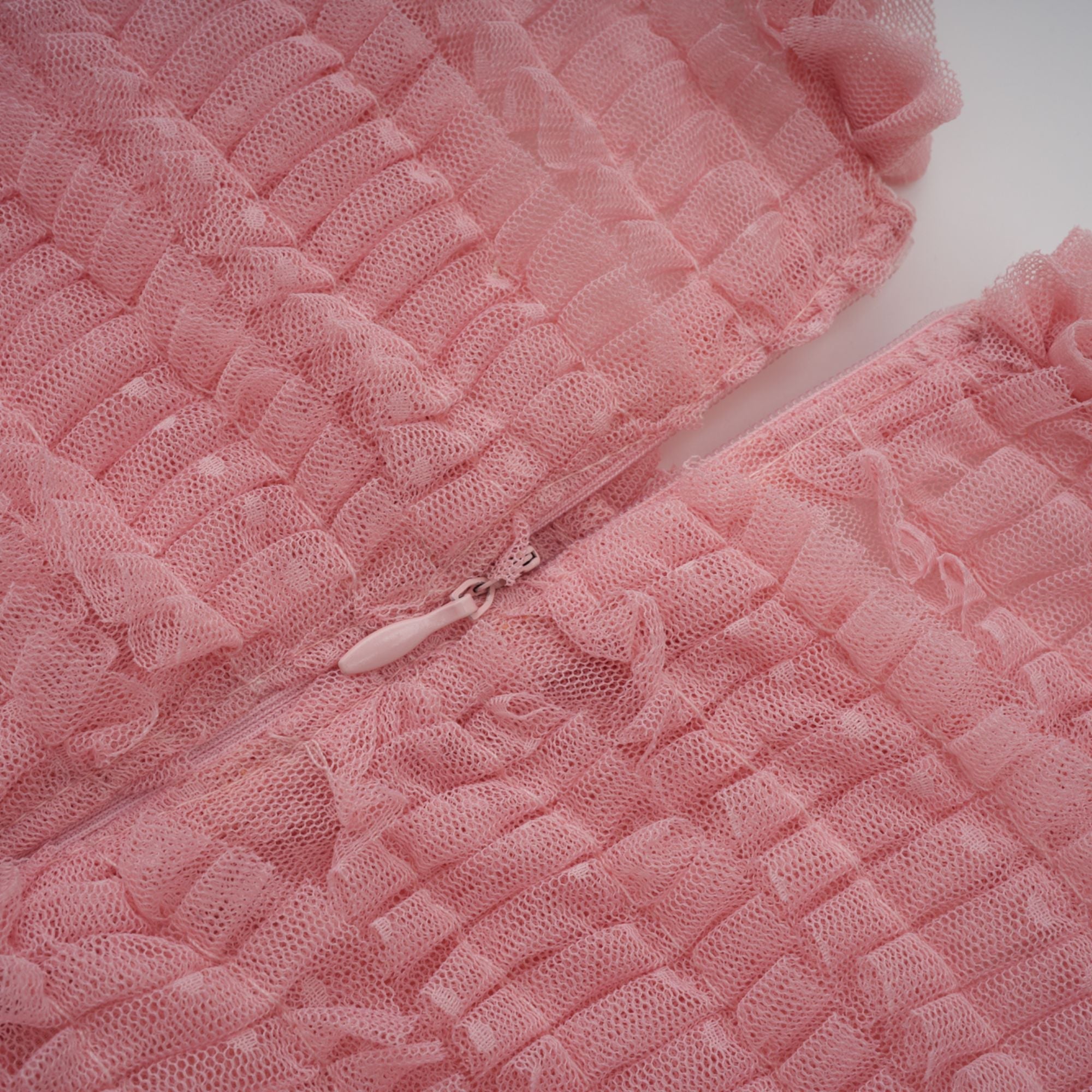 Aimée pink dot-detail ruffled tulle midi dress (Final Sale-US Only)