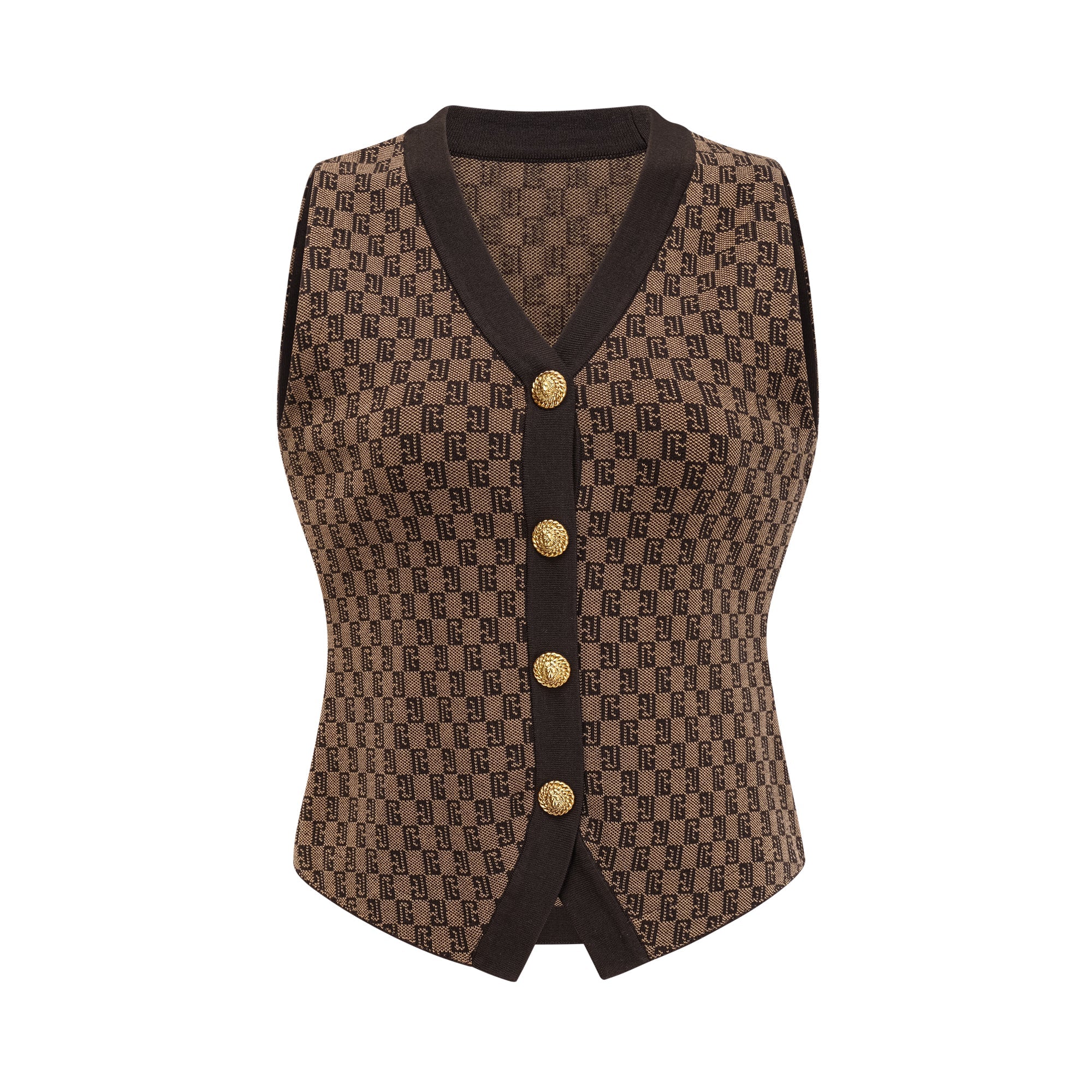 Cyrielle monogram-jacquard top & trousers matching set