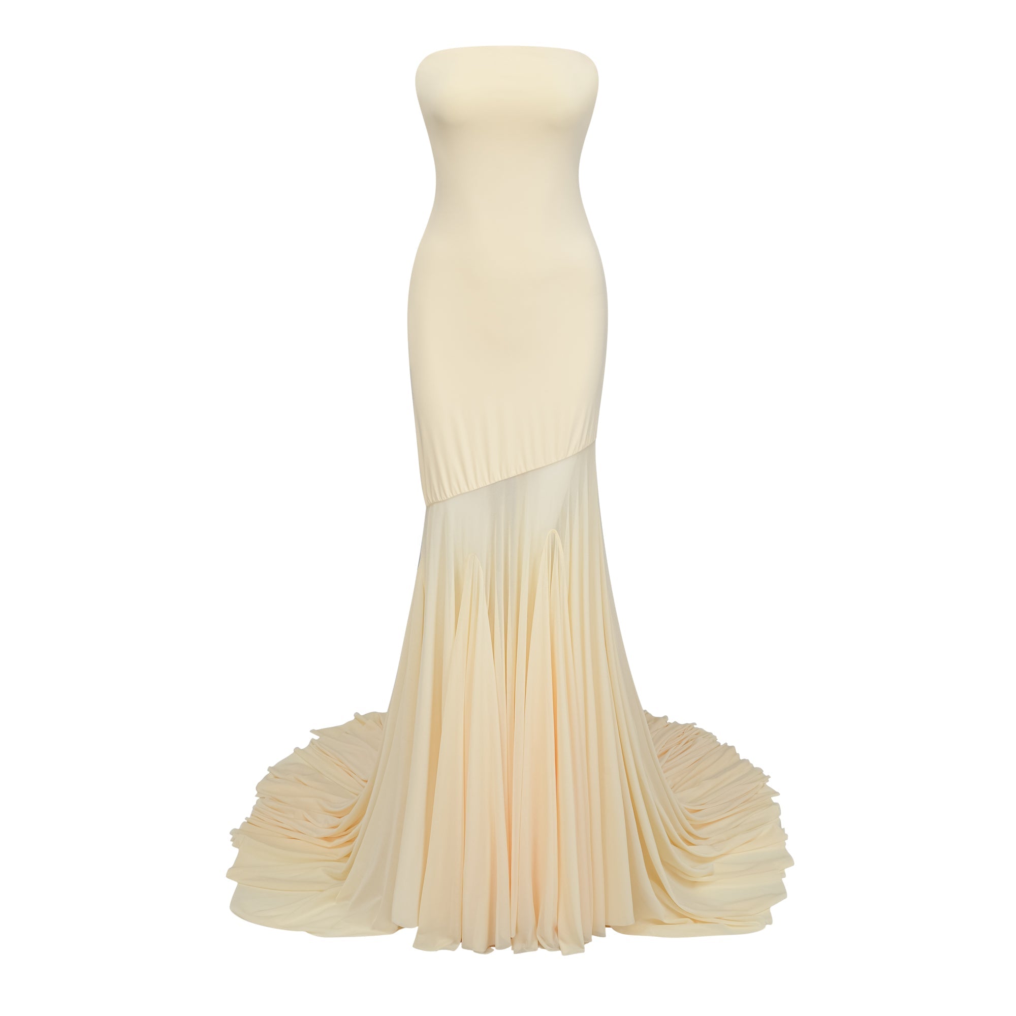 Josiane yellow off-shoulder sheer tulle maxi dress (Final Sale-US Only)