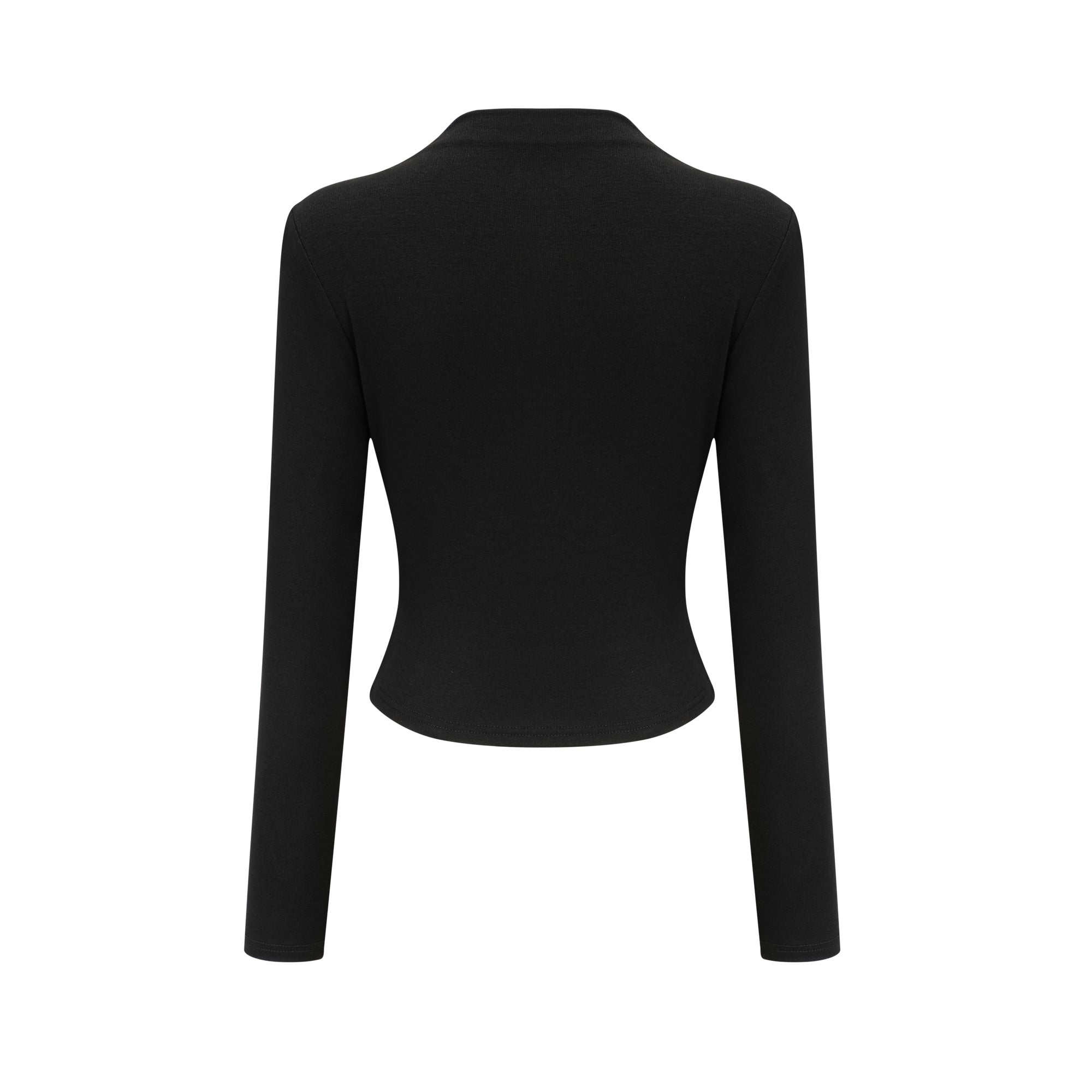 Anaïs Black Open-Front Gathered Top (Final Sale-US Only)