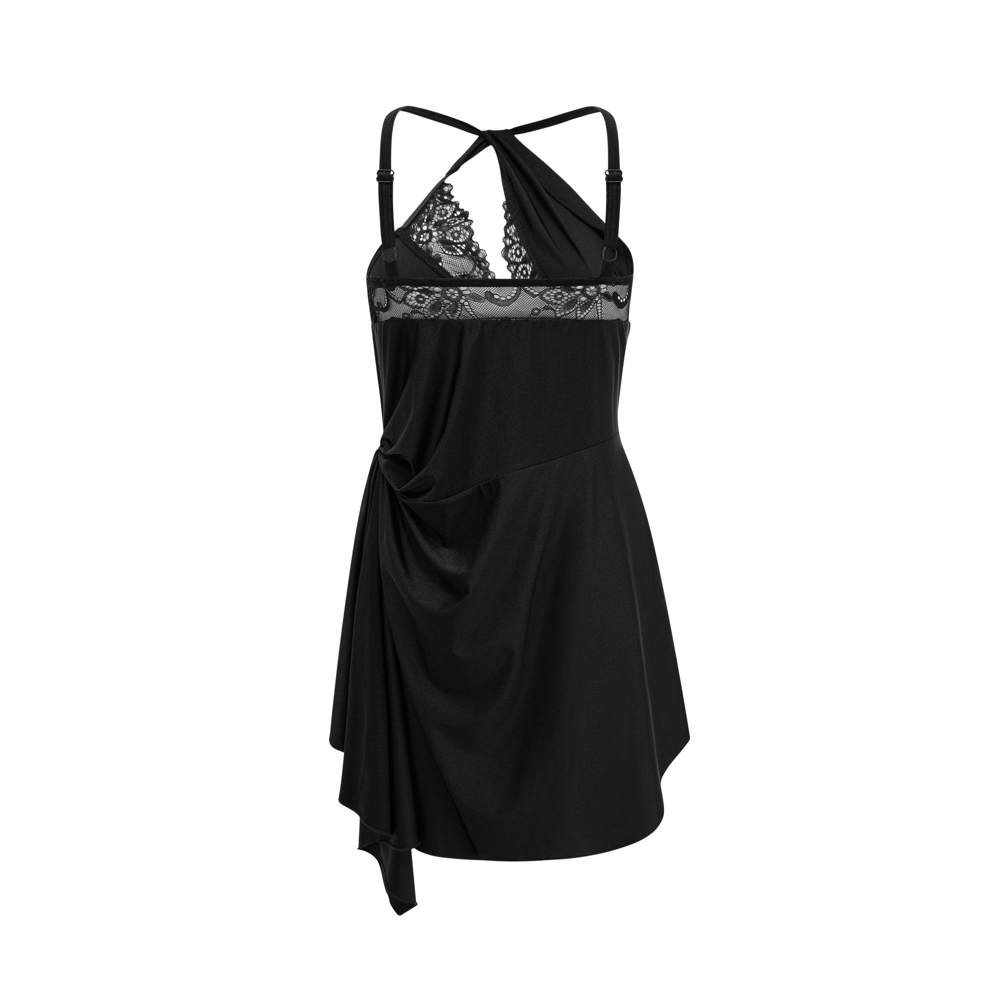 Juana lace-detail asymmetrical mini dress (Final Sale)