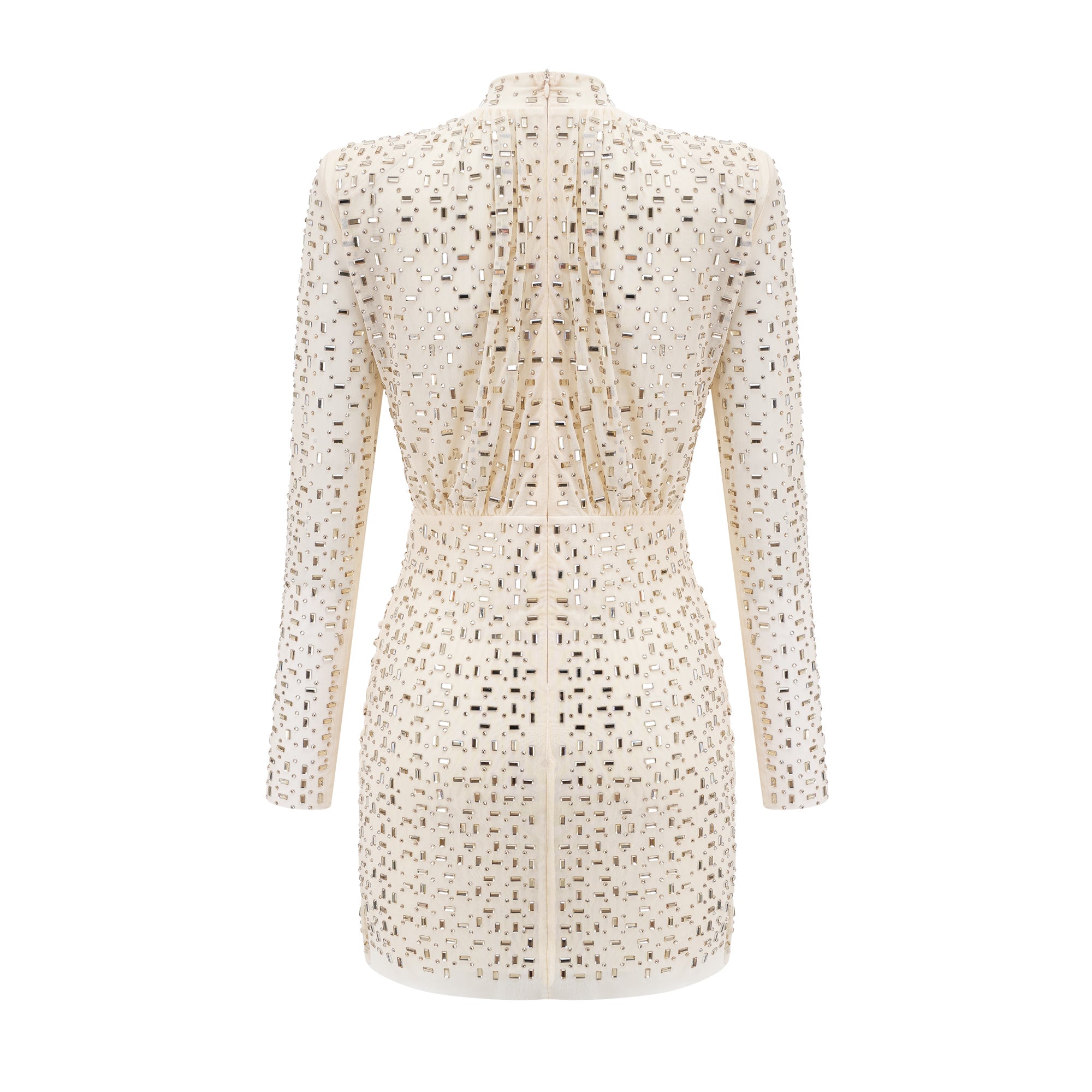 Noémie crystal-embellished draped mini dress (US Only)