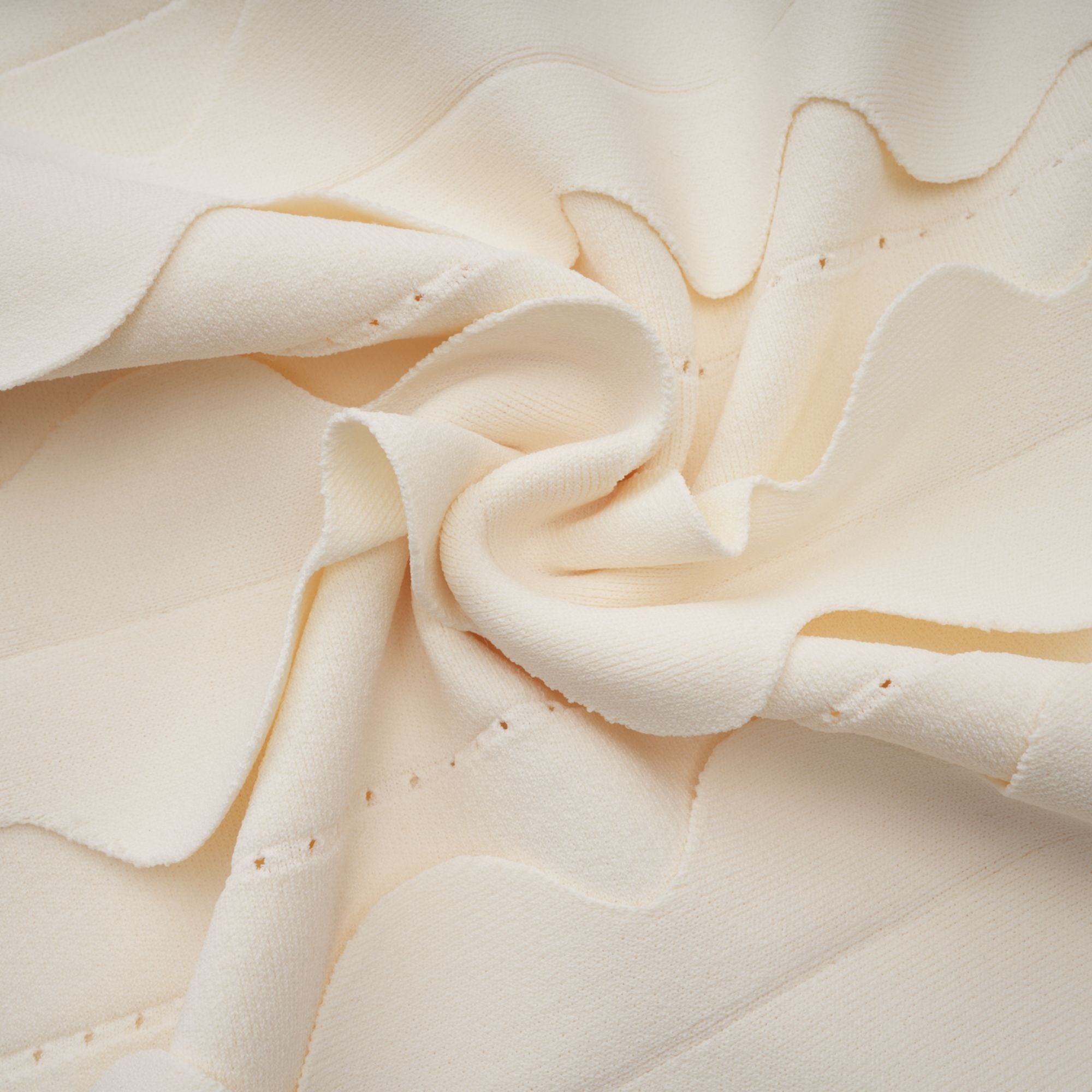 Axelle white wavy-detail sleeveless mini dress