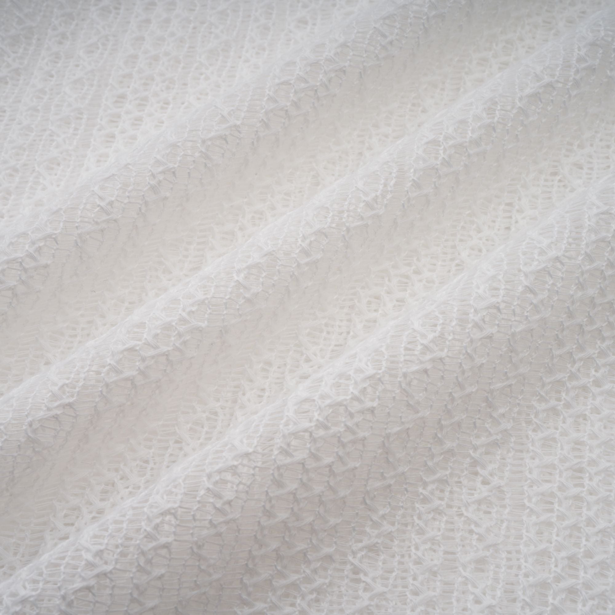 Hélène white pointelle puff midi dress