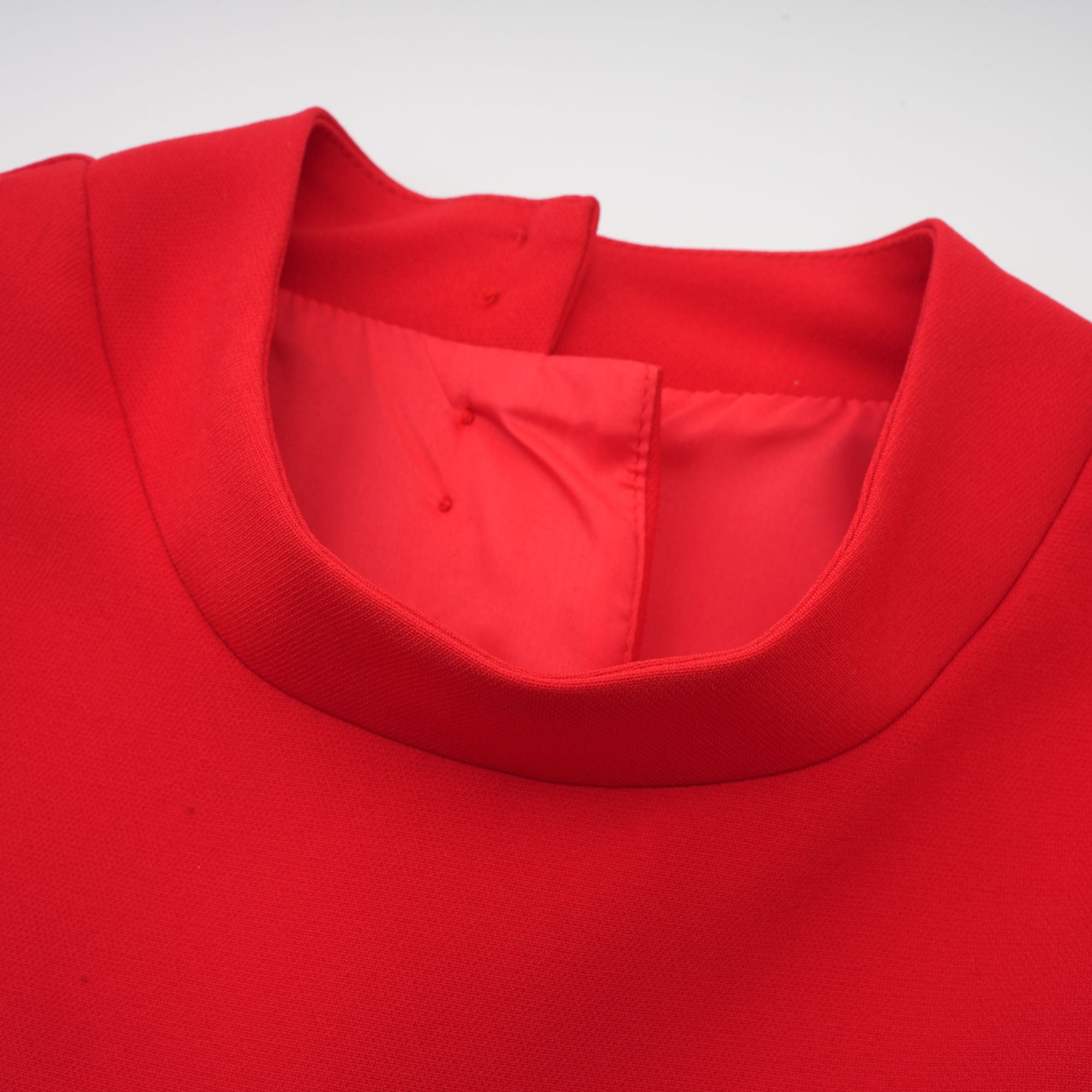 Anna red petal-sleeve cut-out bow mini dress (US Only)