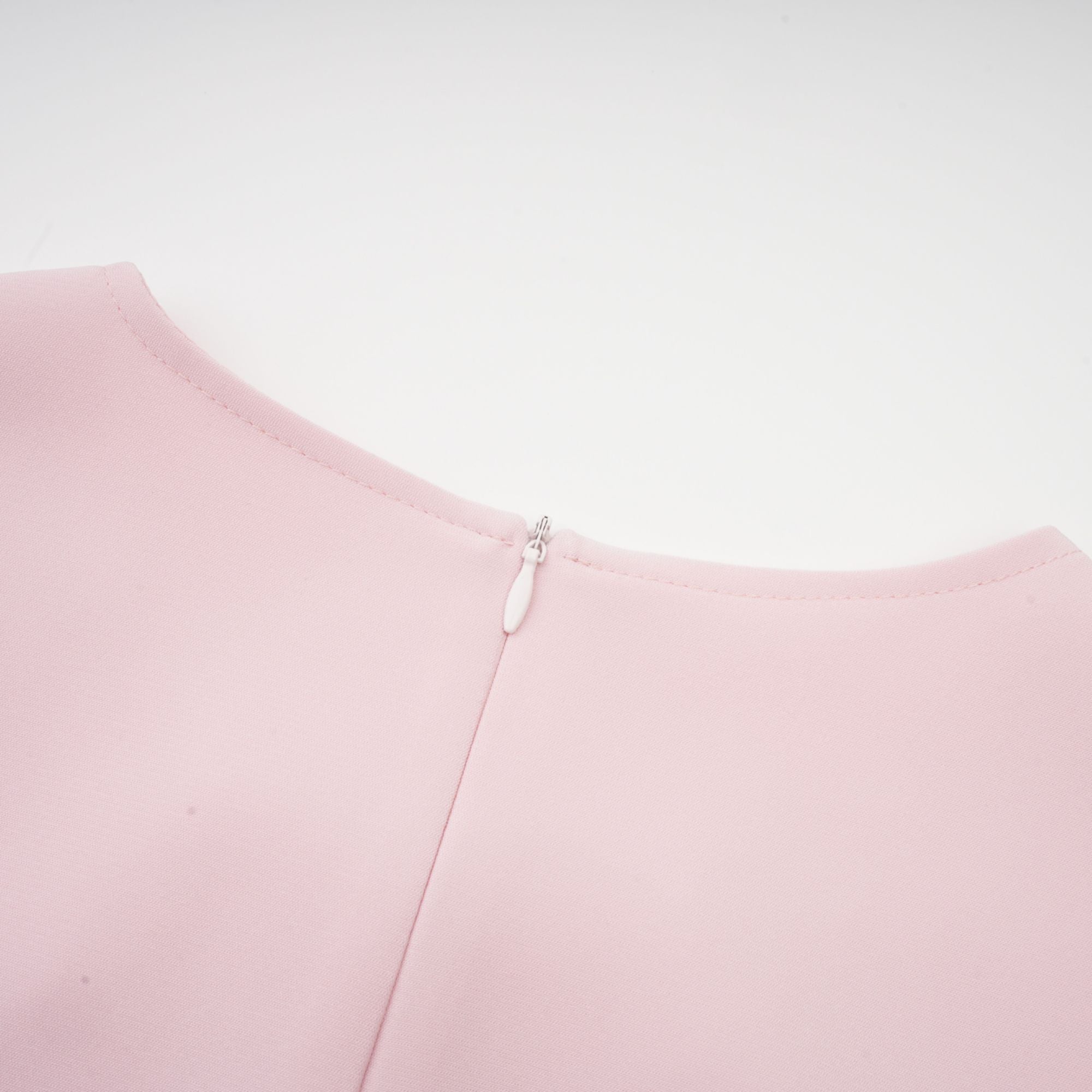 Elise pink bow-detail split-neck midi dress (Final Sale-US Only)