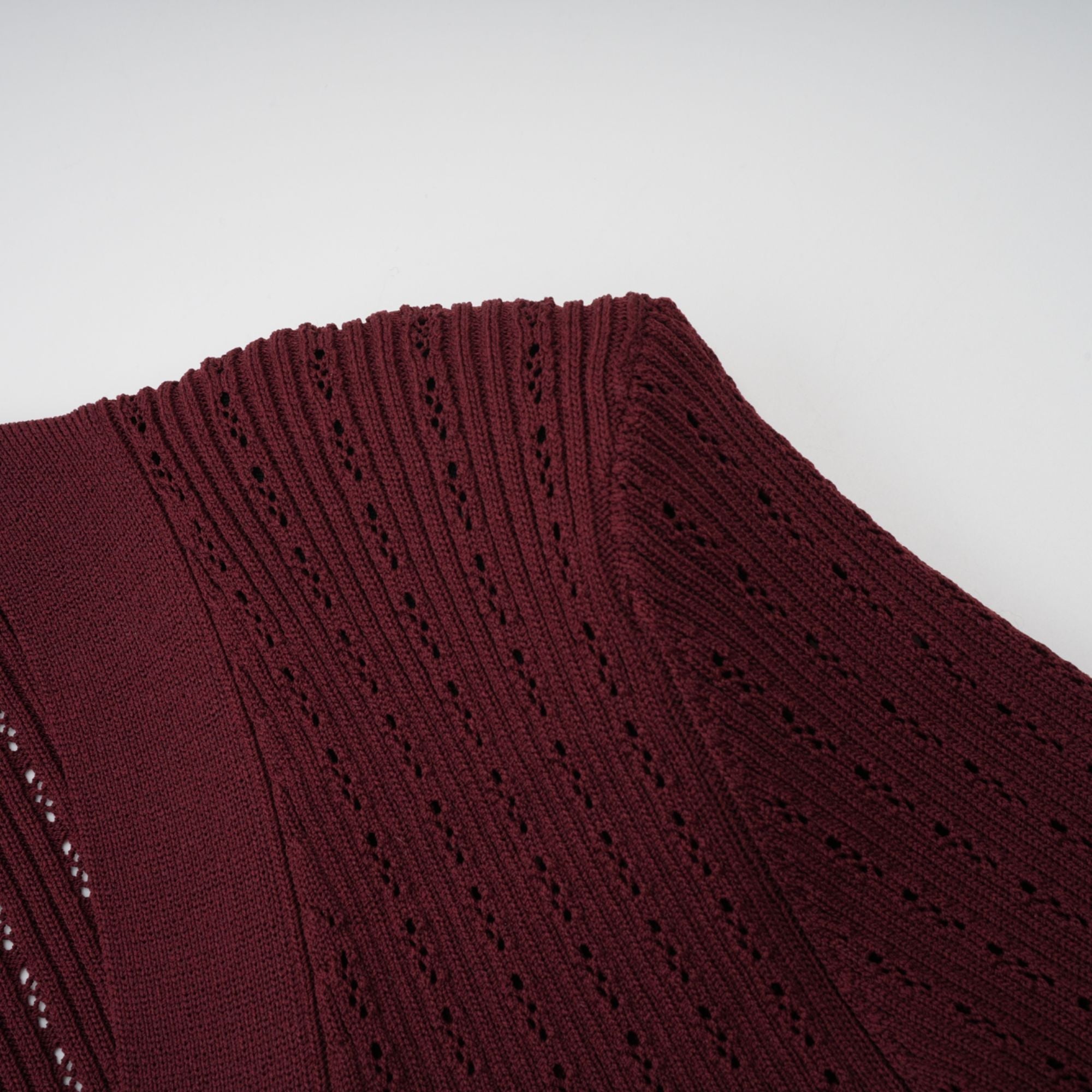 Corrine red ruffled knit top & skirt matching set (Final Sale-US Only)