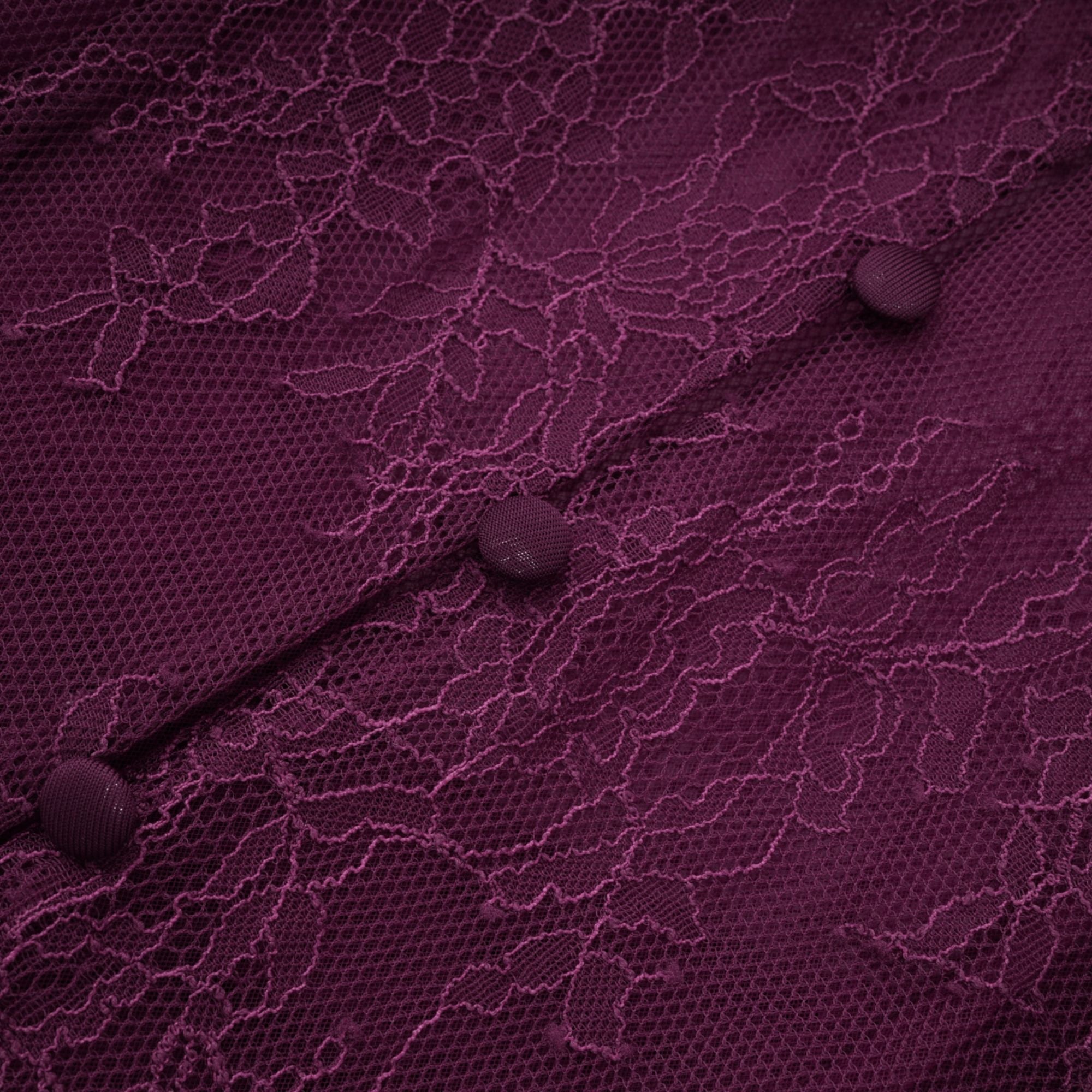 Borbála Magenta Lace Bodice Ruched Maxi Dress