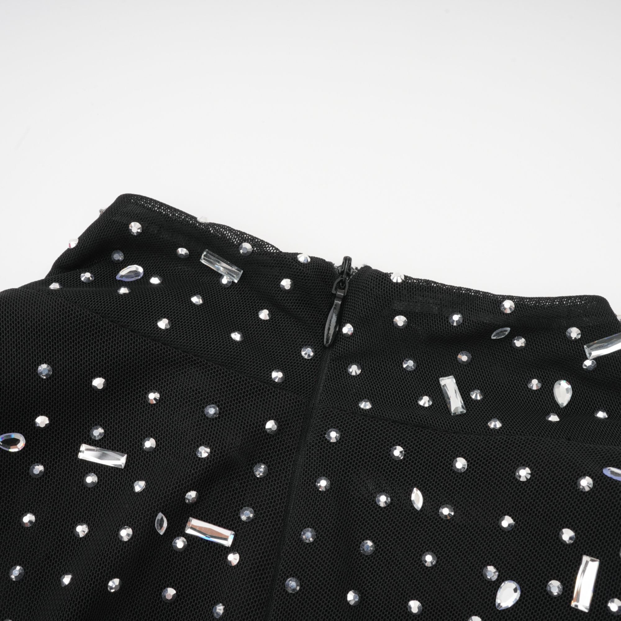 Léna black embellished semi-sheer maxi dress (Final Sale)