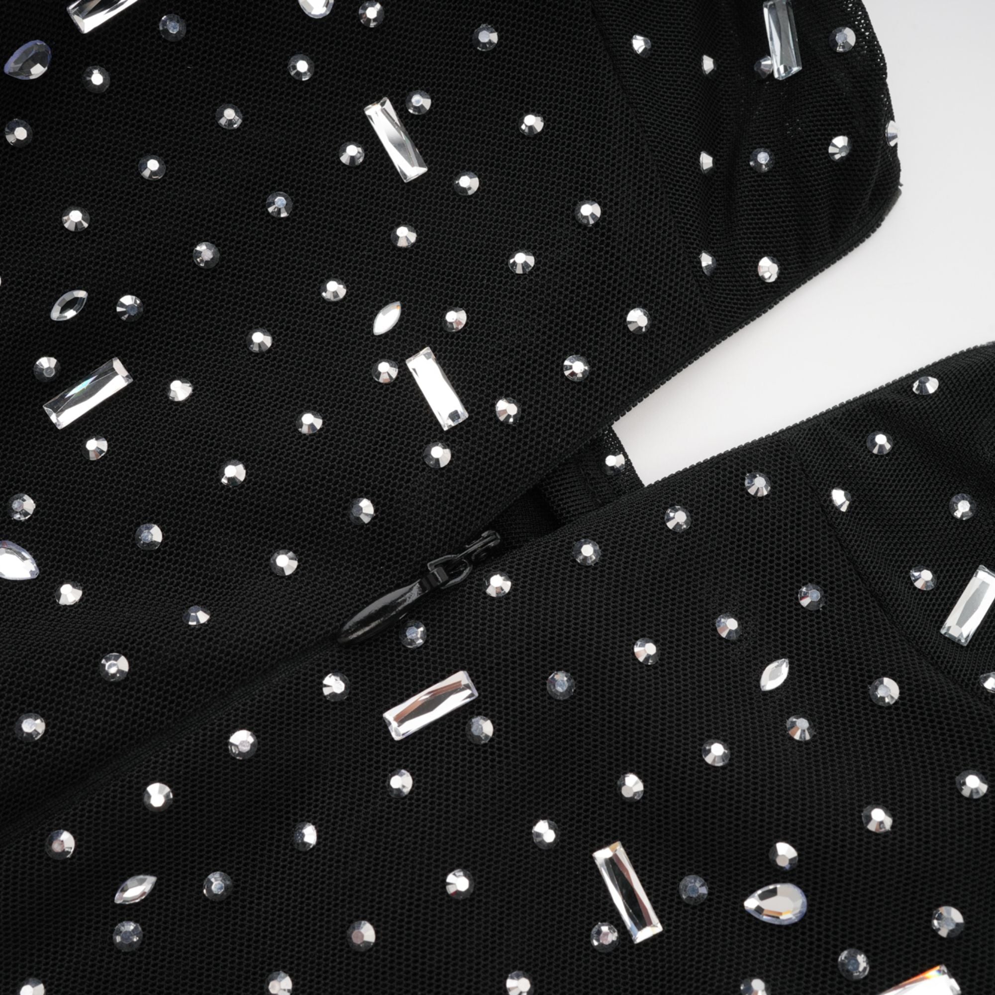 Léna black embellished semi-sheer maxi dress (Final Sale)