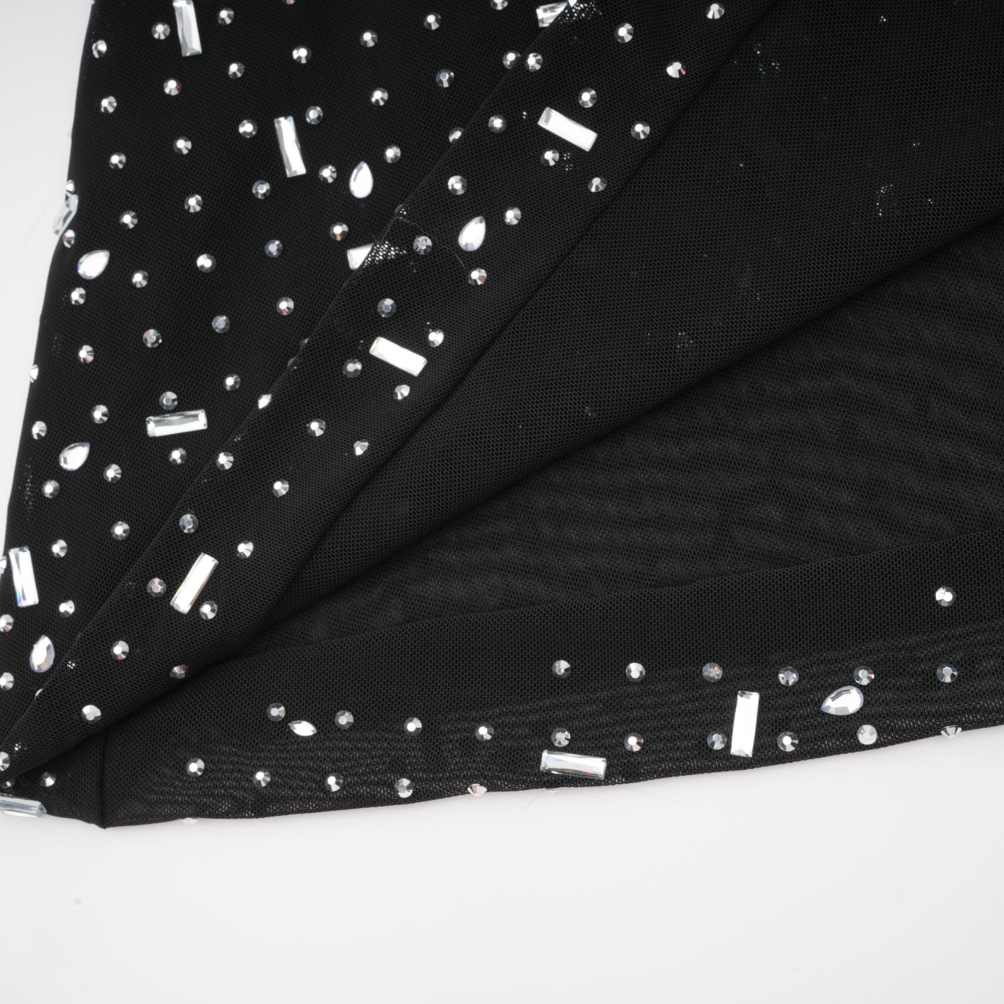 Léna black embellished semi-sheer maxi dress (Final Sale)