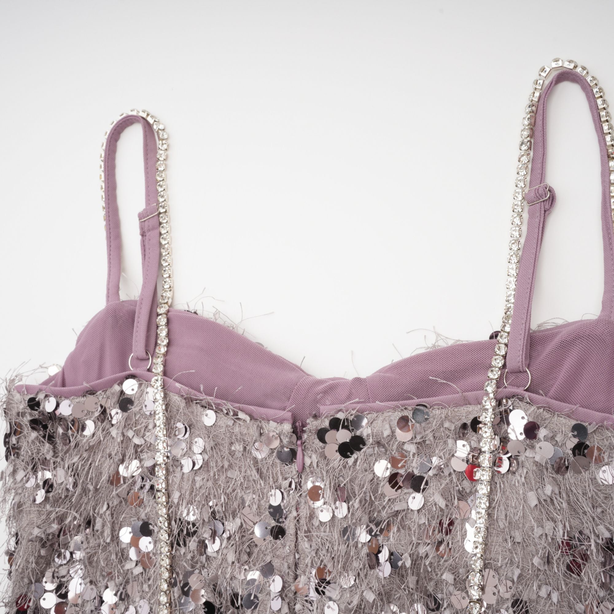 Lucena purple embellished mini dress (US Only)