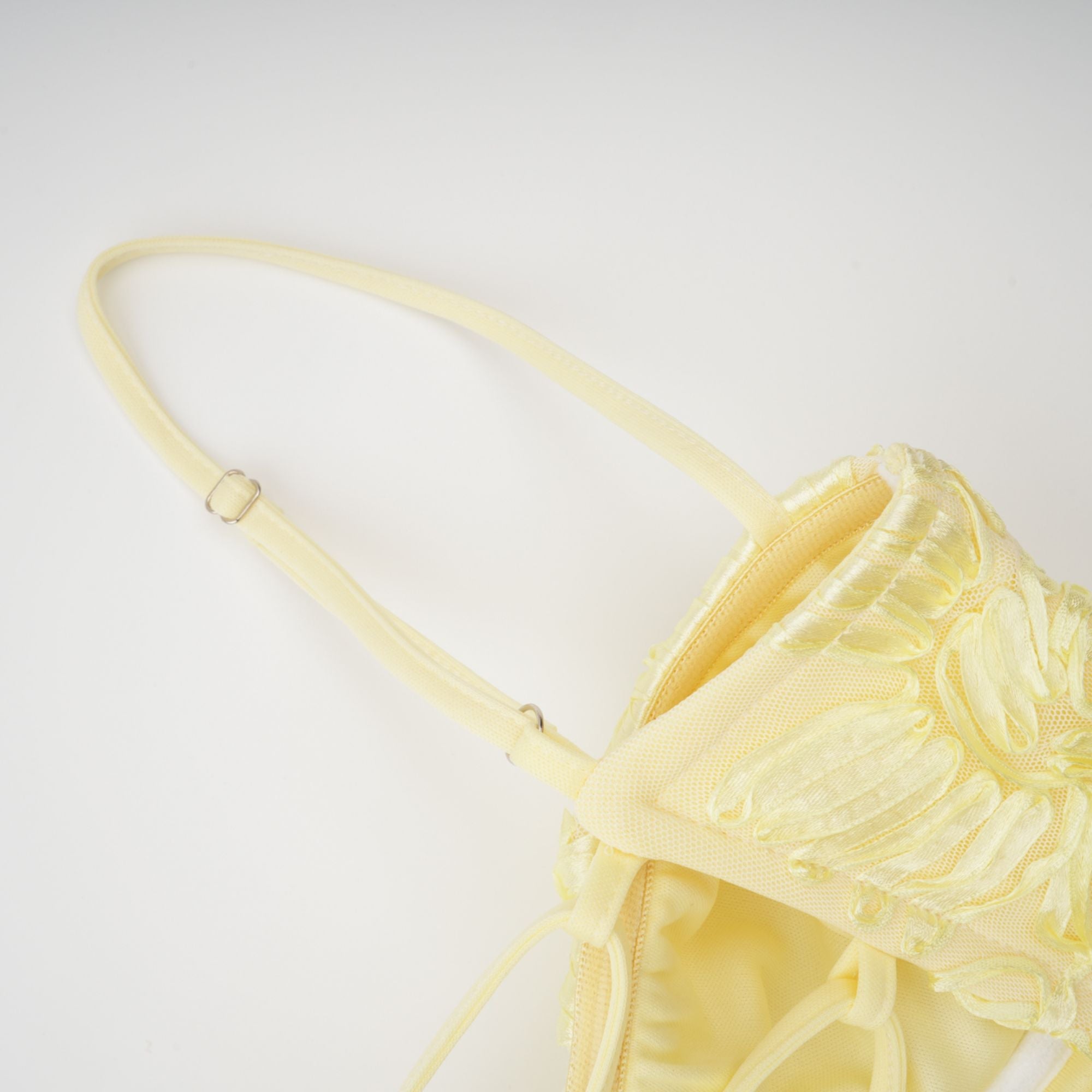Théoline Yellow Floral Appliqué Corset Maxi Dress (Final Sale-US Only)