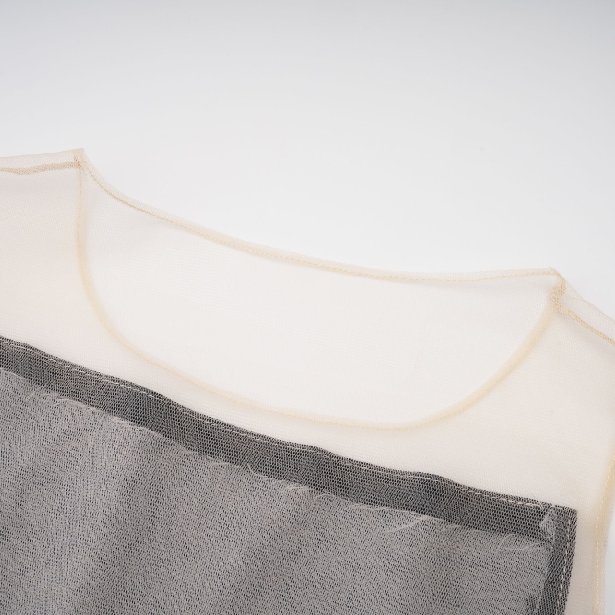 Sandrine blue denim semi-sheer bodysuit