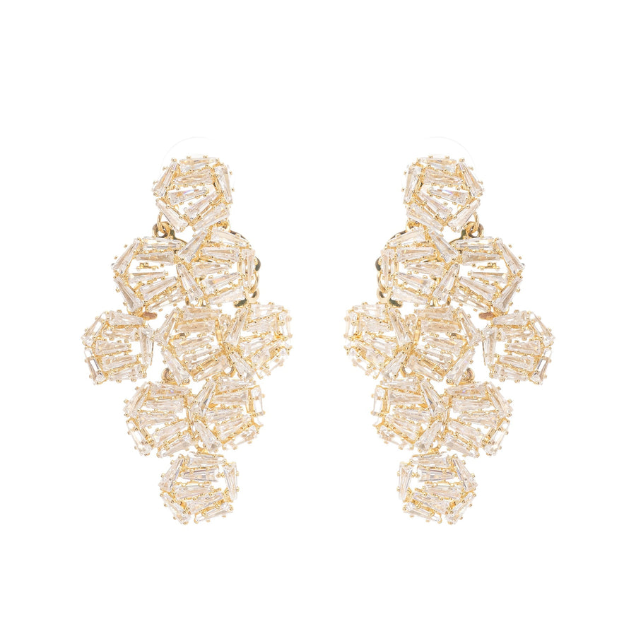 Ariane geometric crystal earrings