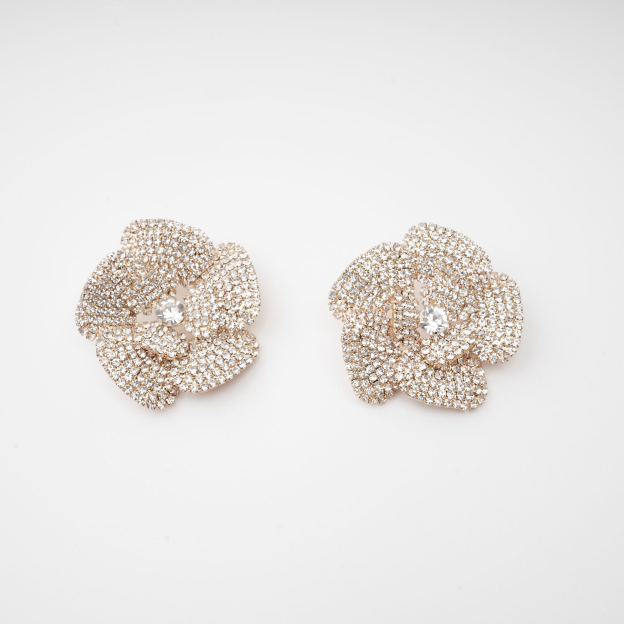 Saira crystal-embellished floral earrings (Final Sale)