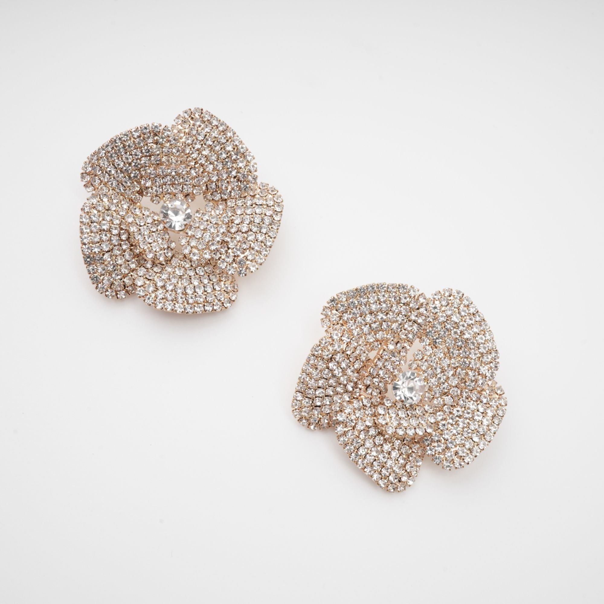 Saira crystal-embellished floral earrings (Final Sale)