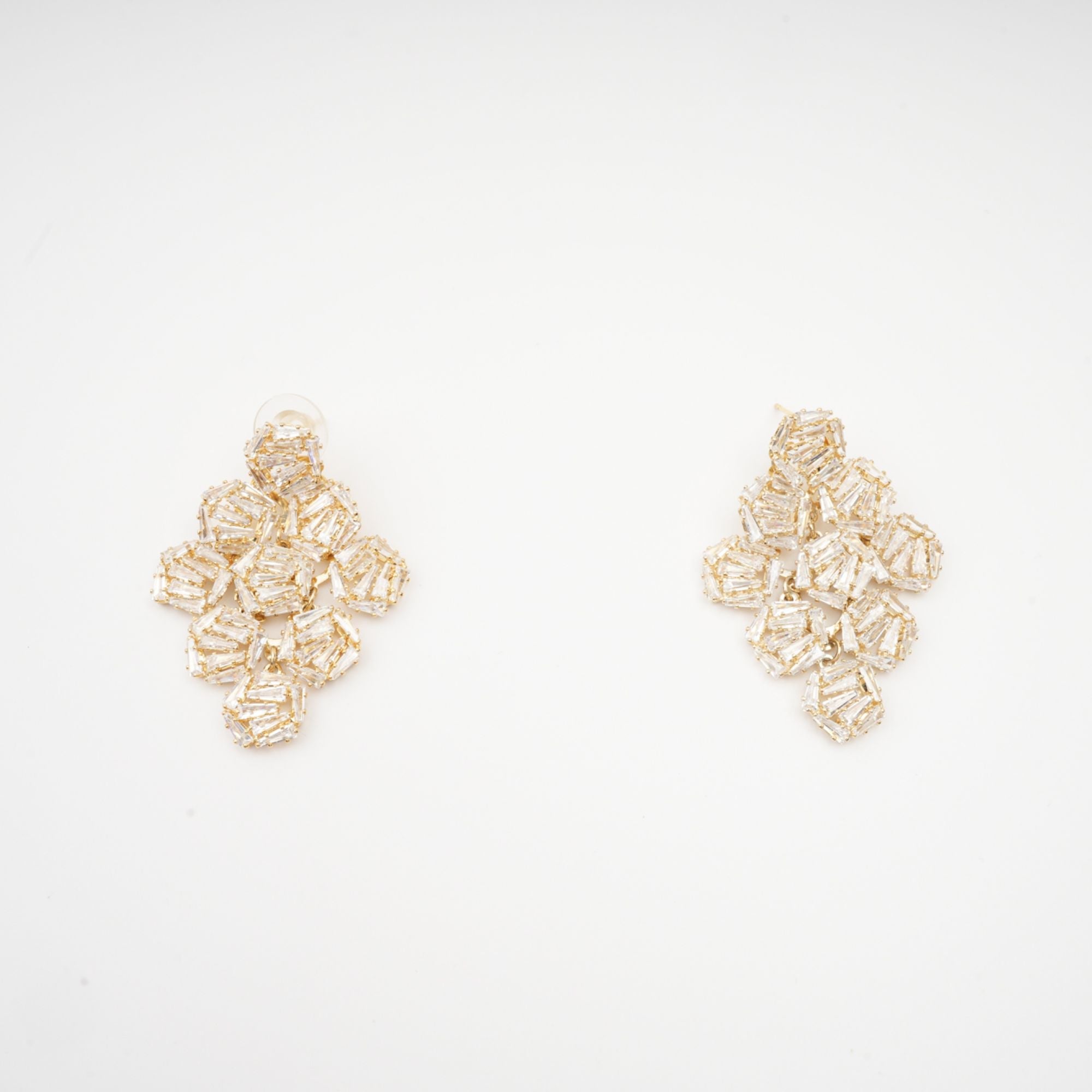 Ariane geometric crystal earrings