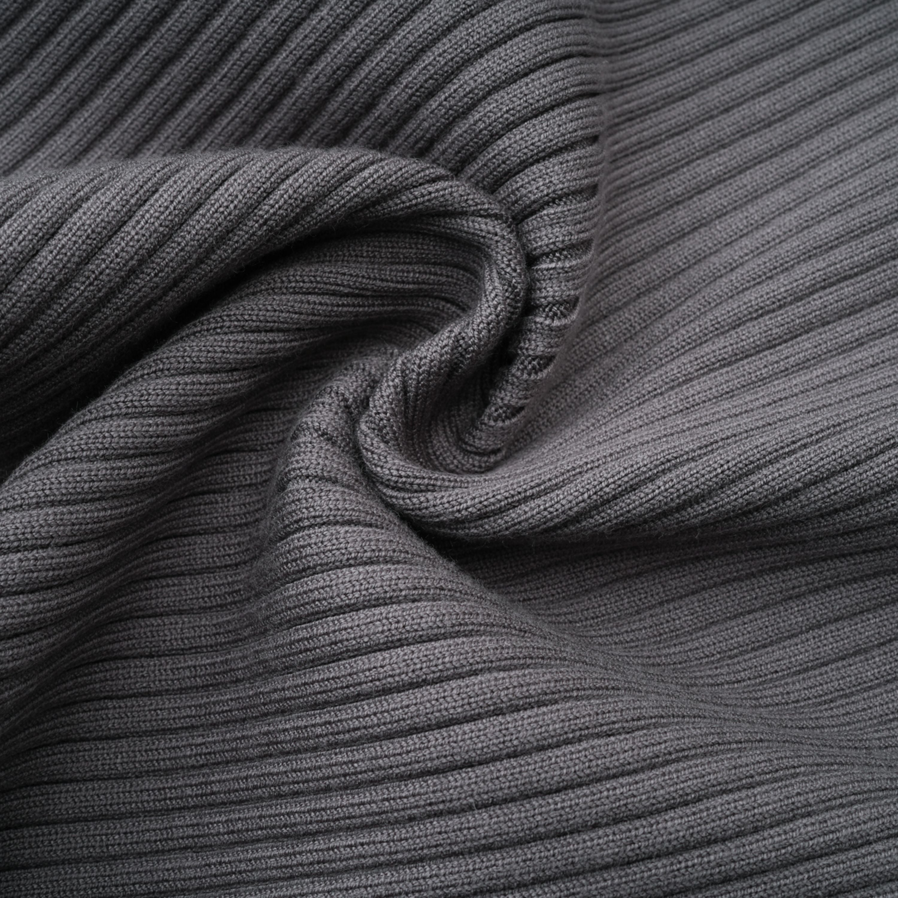 Claire Grey Ribbed Knit Bodysuit & Trousers Set