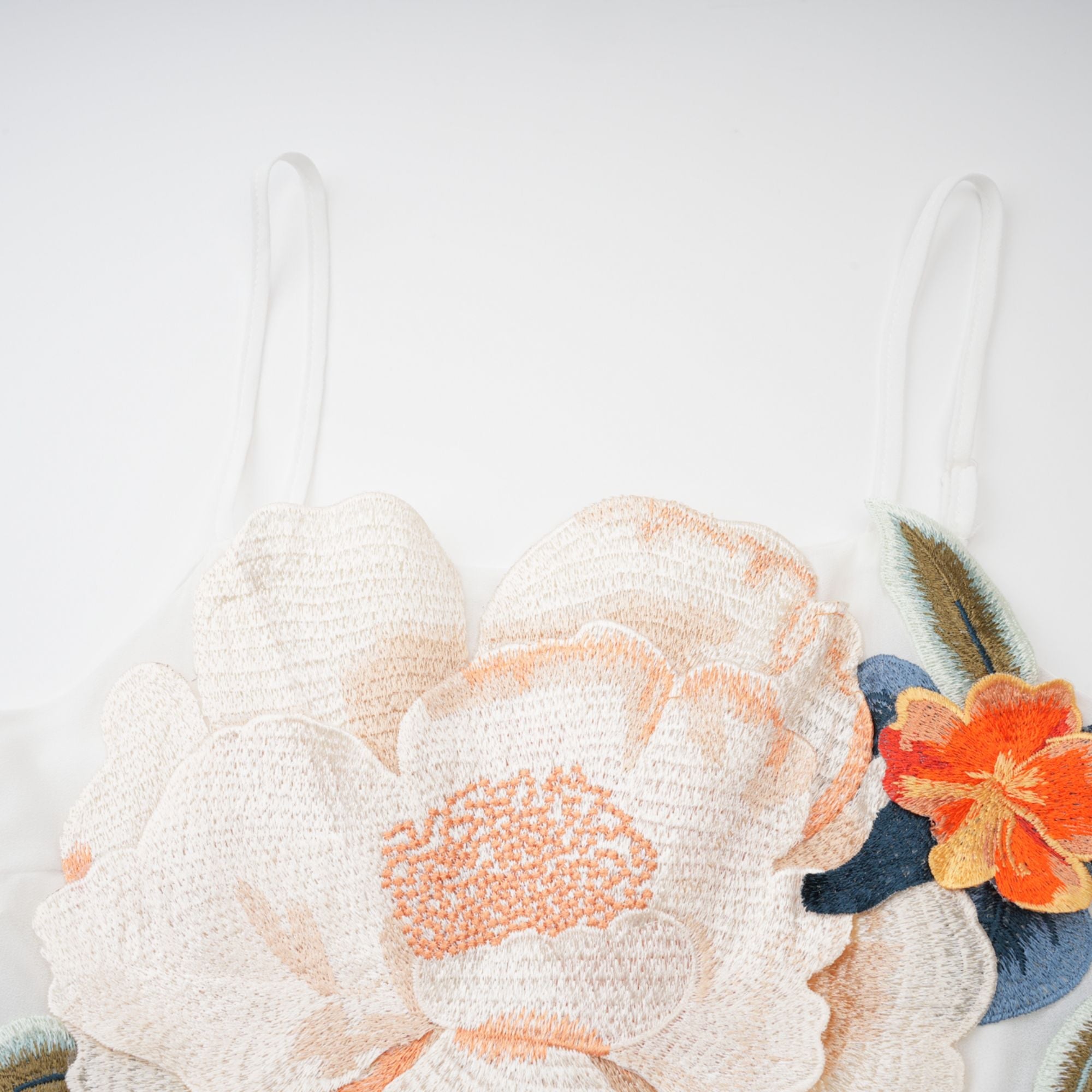 Josette floral-embroidered shirred maxi dress in White (Final Sale-US Only)