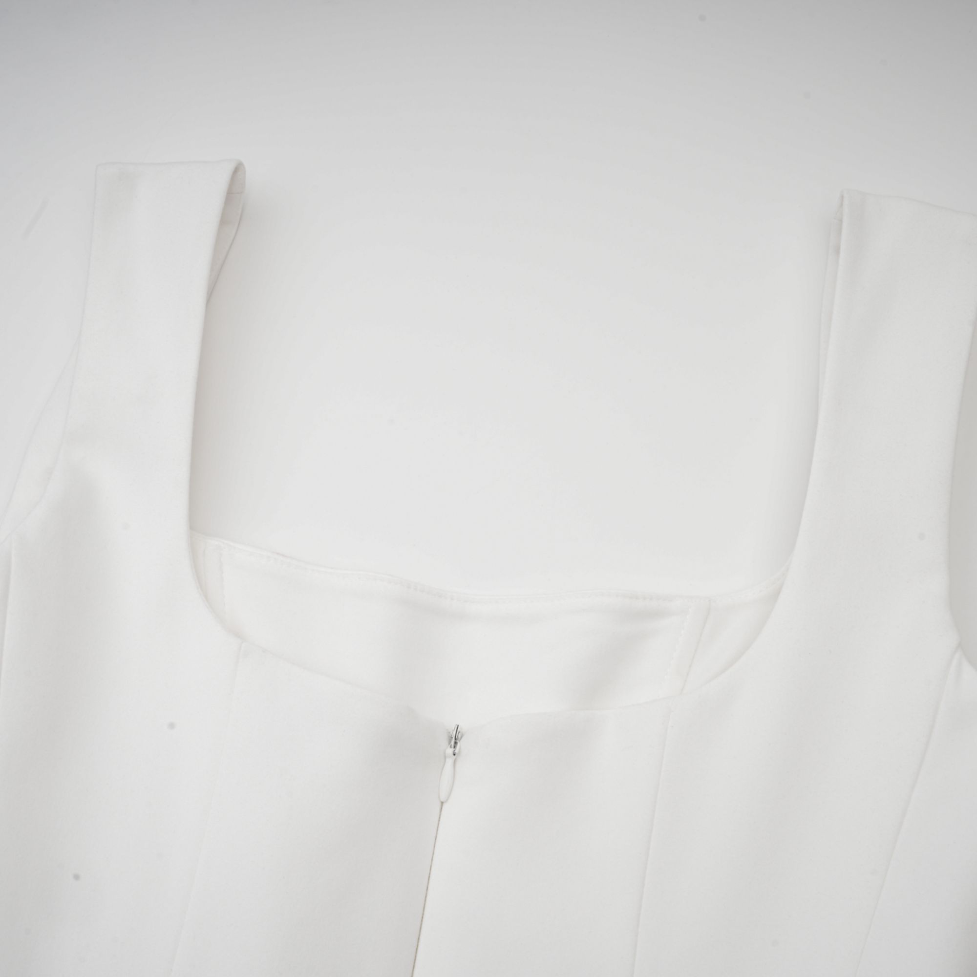 Sadie white pleated corset gown dress (Final Sale-US Only)