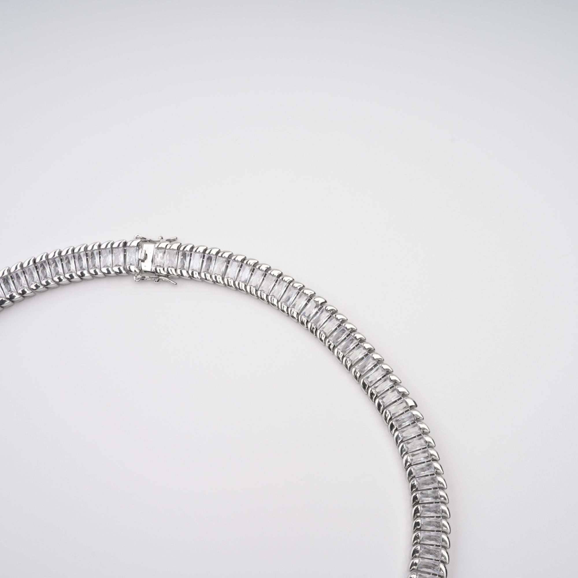 Albane Sliver Tone Crystal-Embellished Necklace