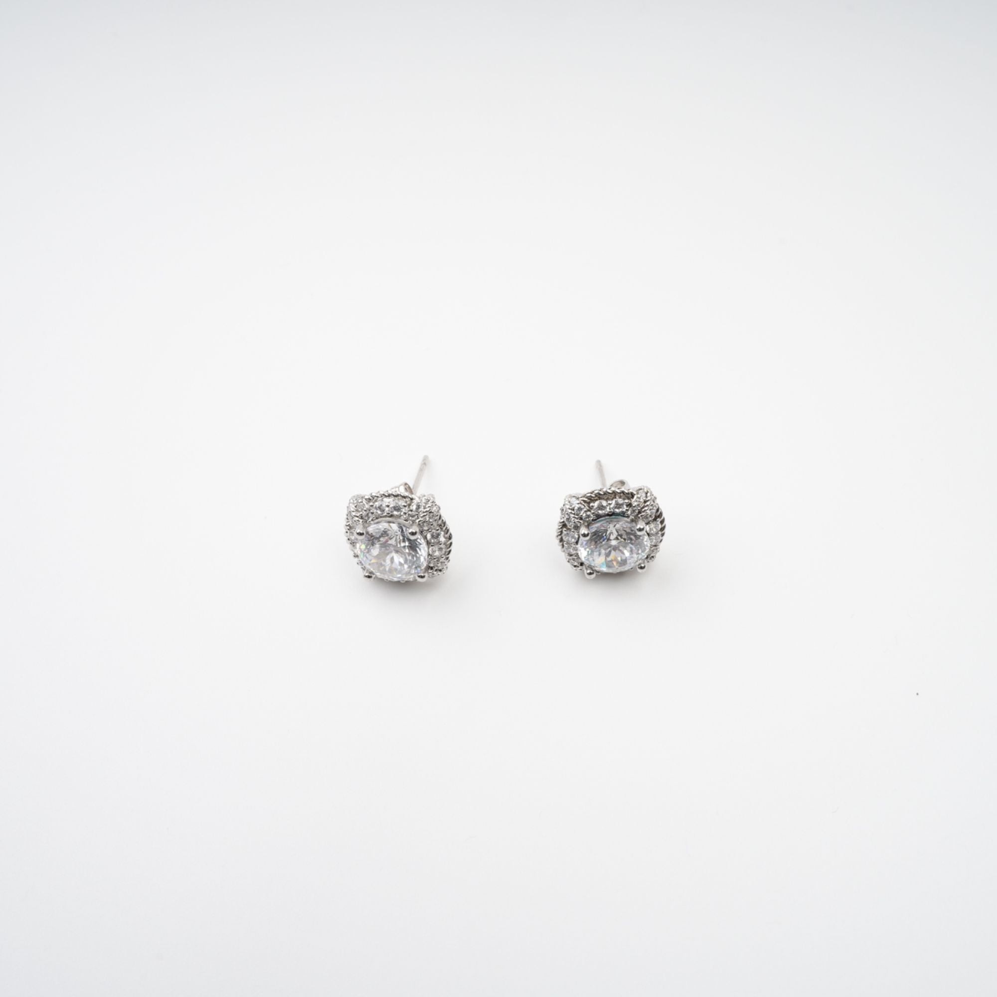 Blanche White Crystal Embellished Earrings