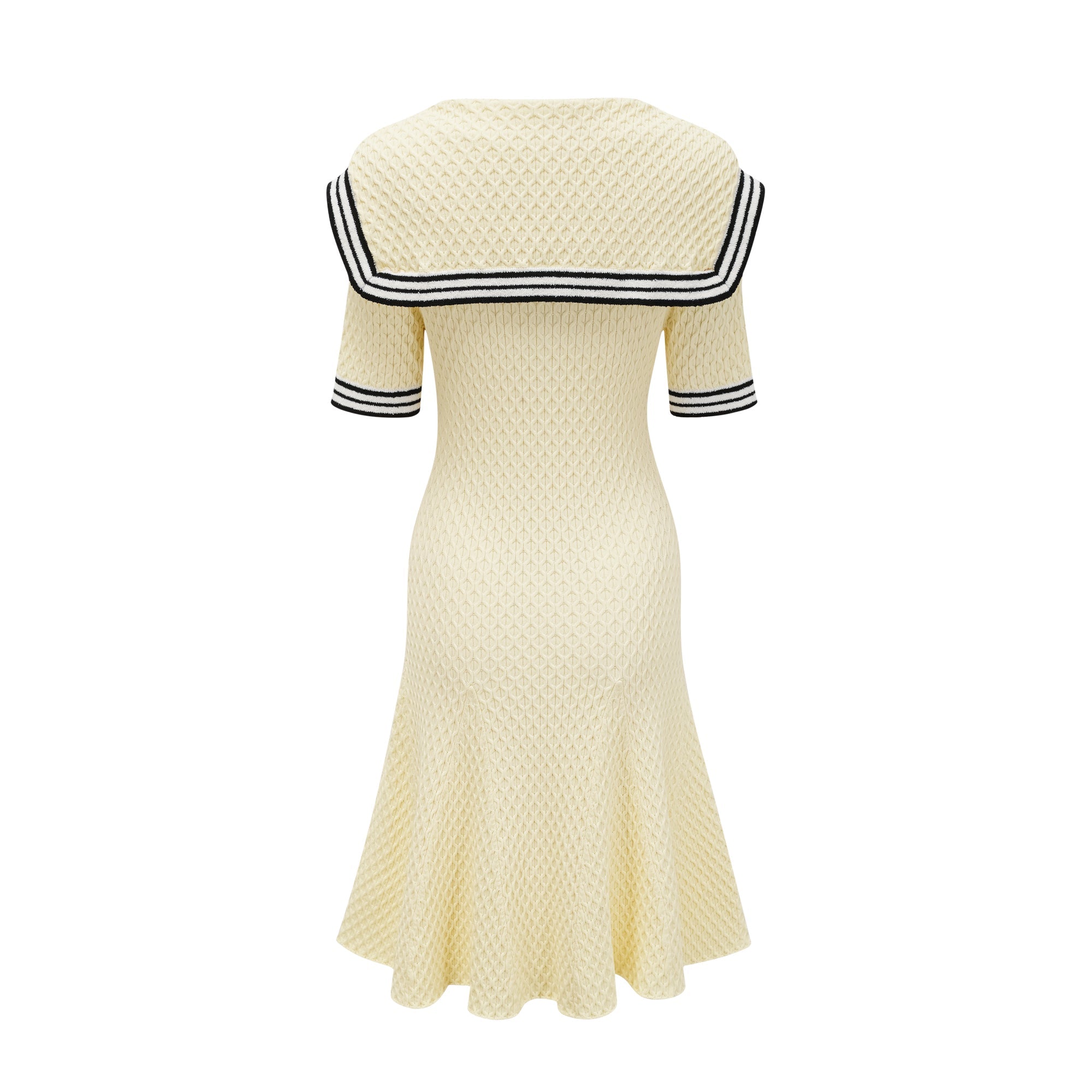 Madeleine yellow sailor-collar knitted dress