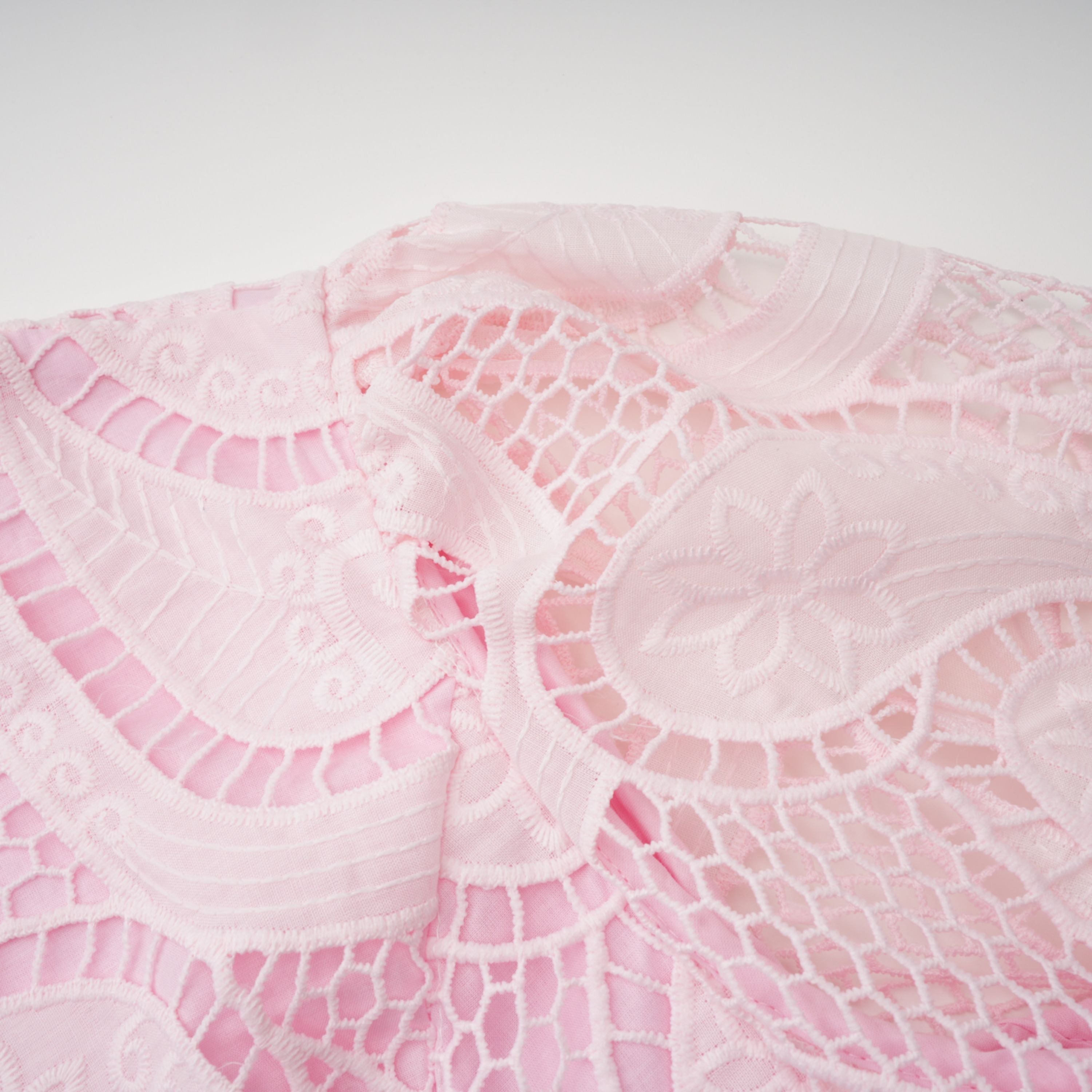 Joséphine Pink Embroidered Blouse & Skirt Set
