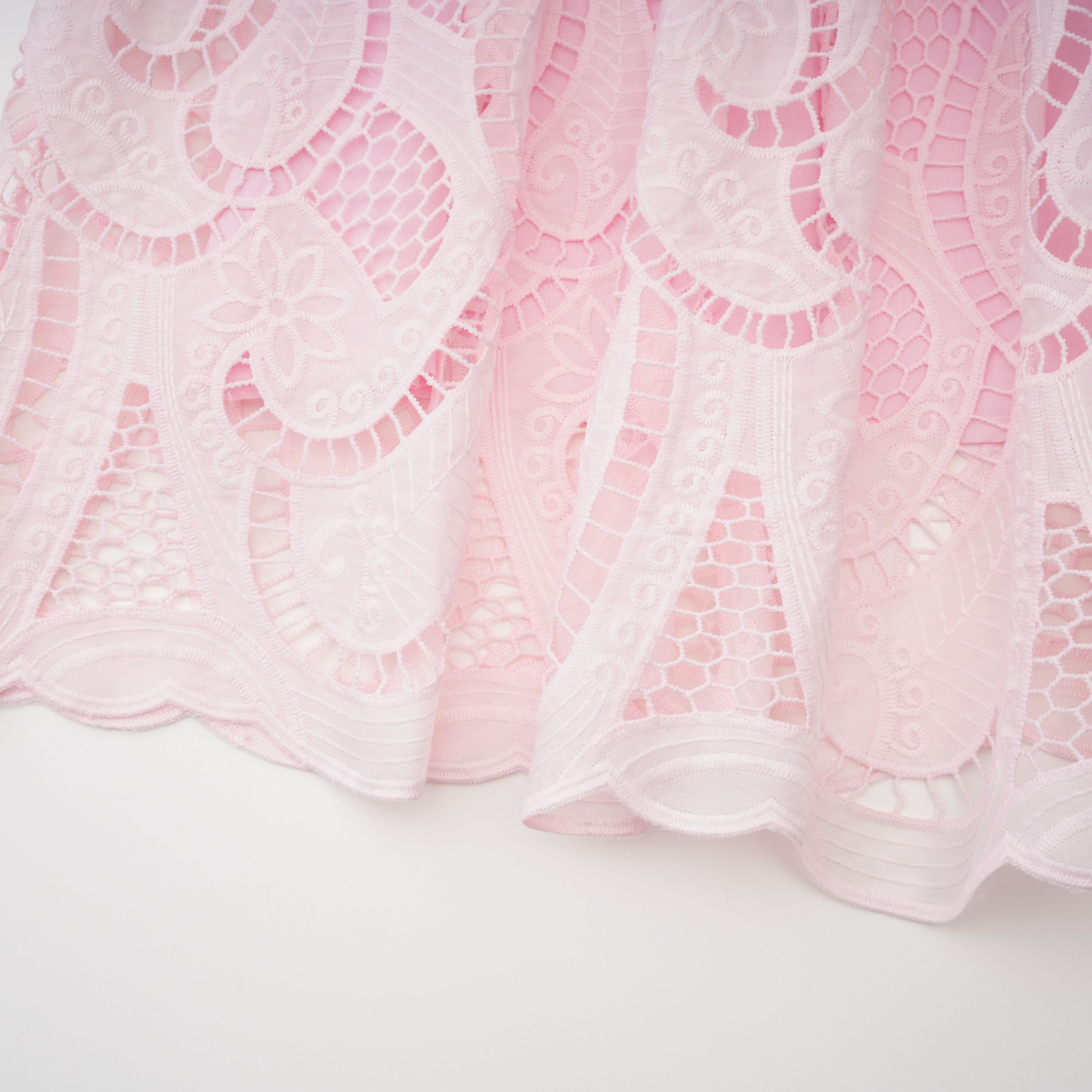 Joséphine Pink Embroidered Blouse & Skirt Set