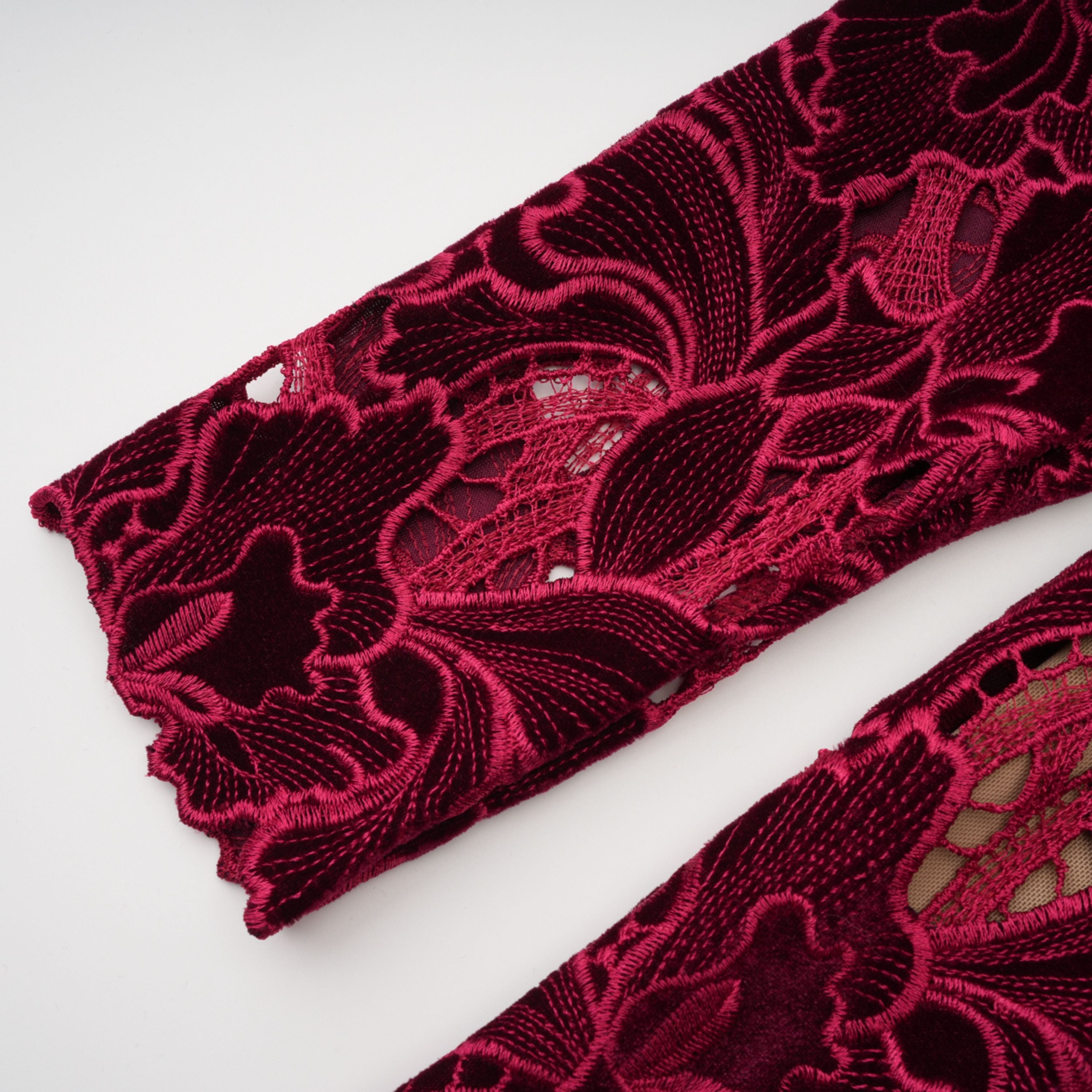 Hafdis Red Floral Embroidered Midi Dress (Final Sale-US Only)