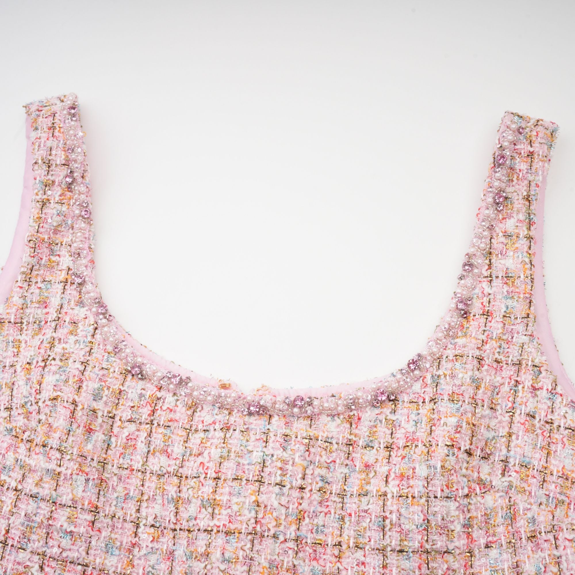 Aoife pink embellished tweed mini dress (US Only)