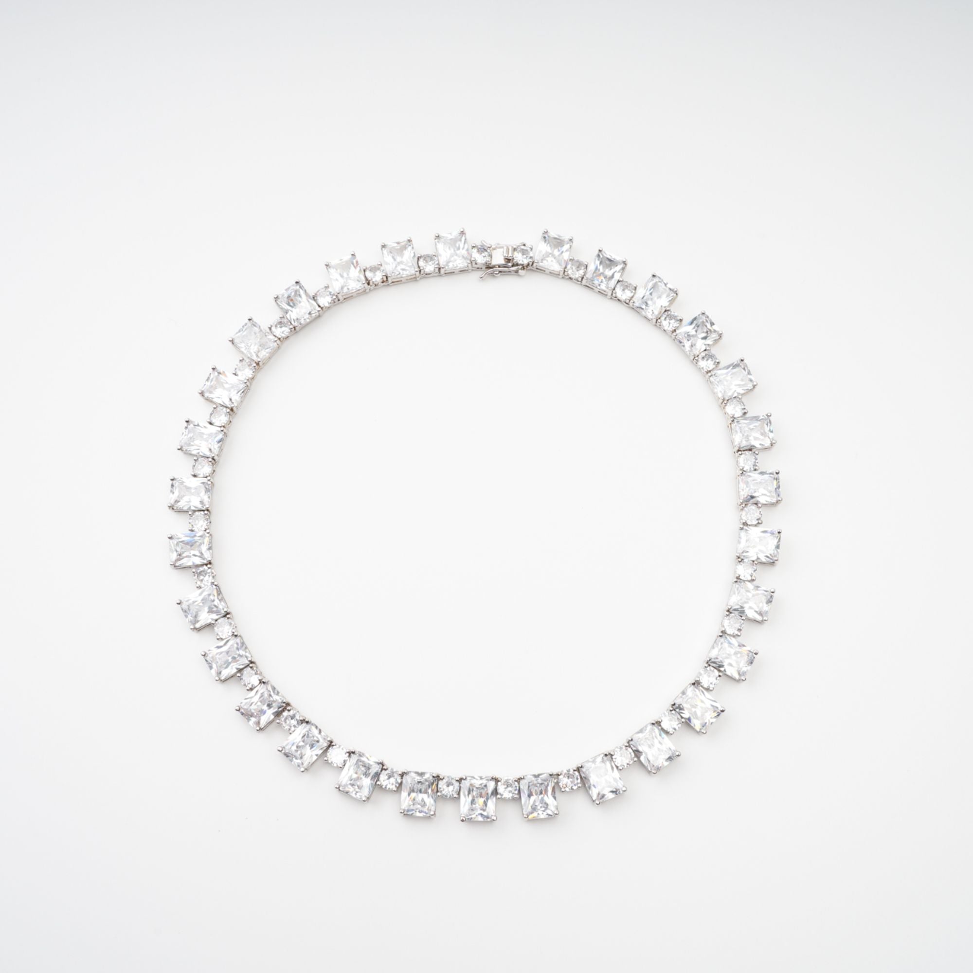 Mathilde Silver Tone Crystal Embellished Necklace