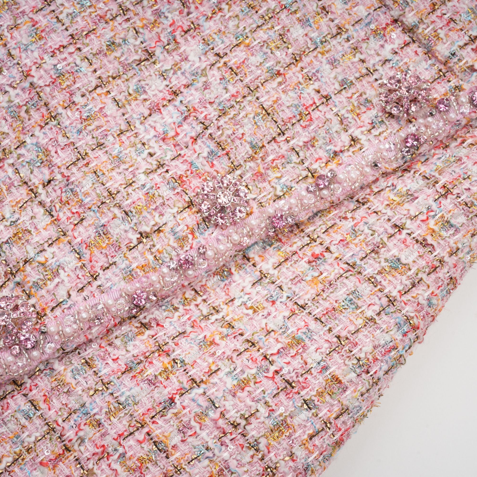 Aoife pink embellished tweed mini dress (US Only)