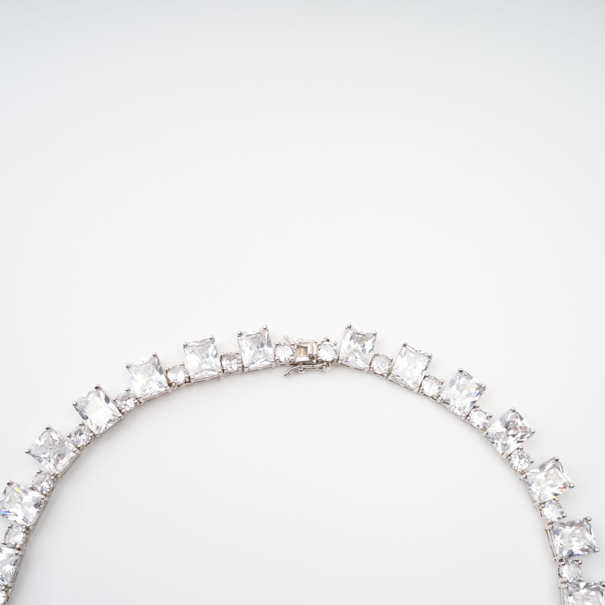 Mathilde Silver Tone Crystal Embellished Necklace